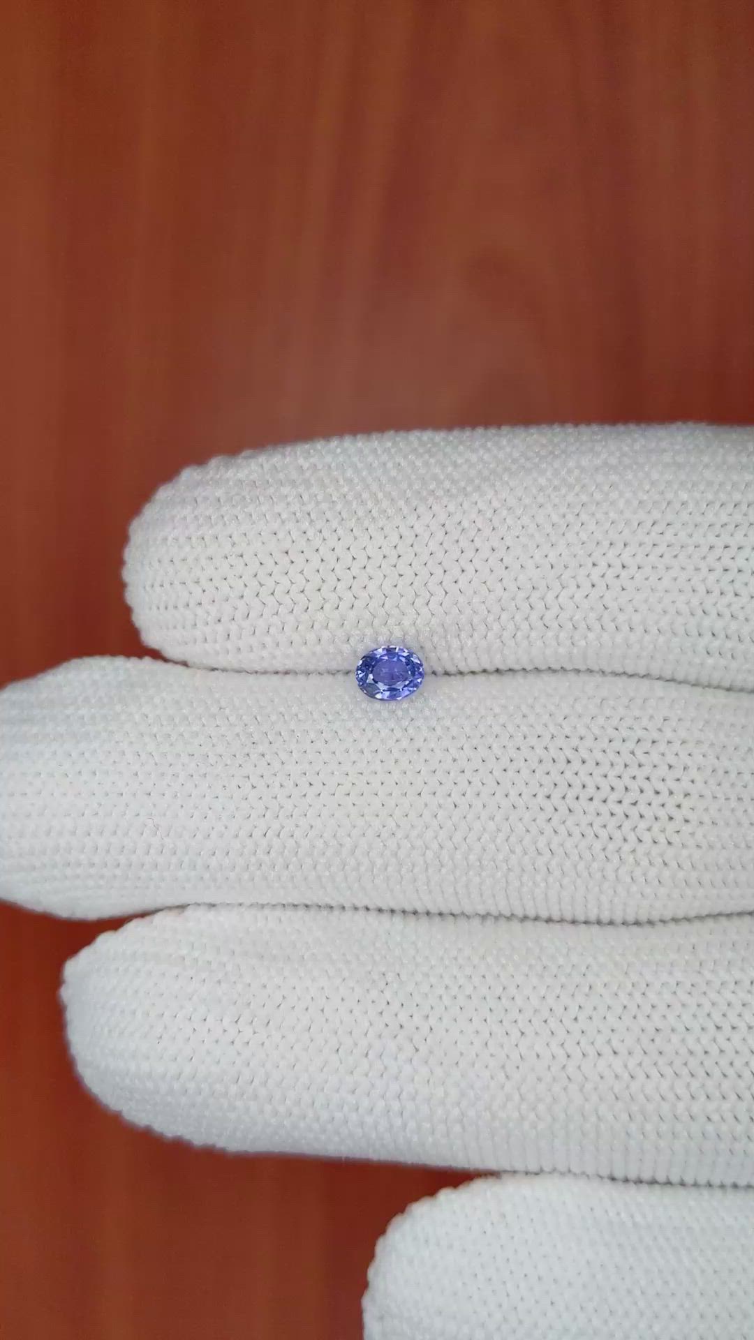 0.39 Ct. Blue Sapphire from Ceylon (Sri Lanka) Size Video