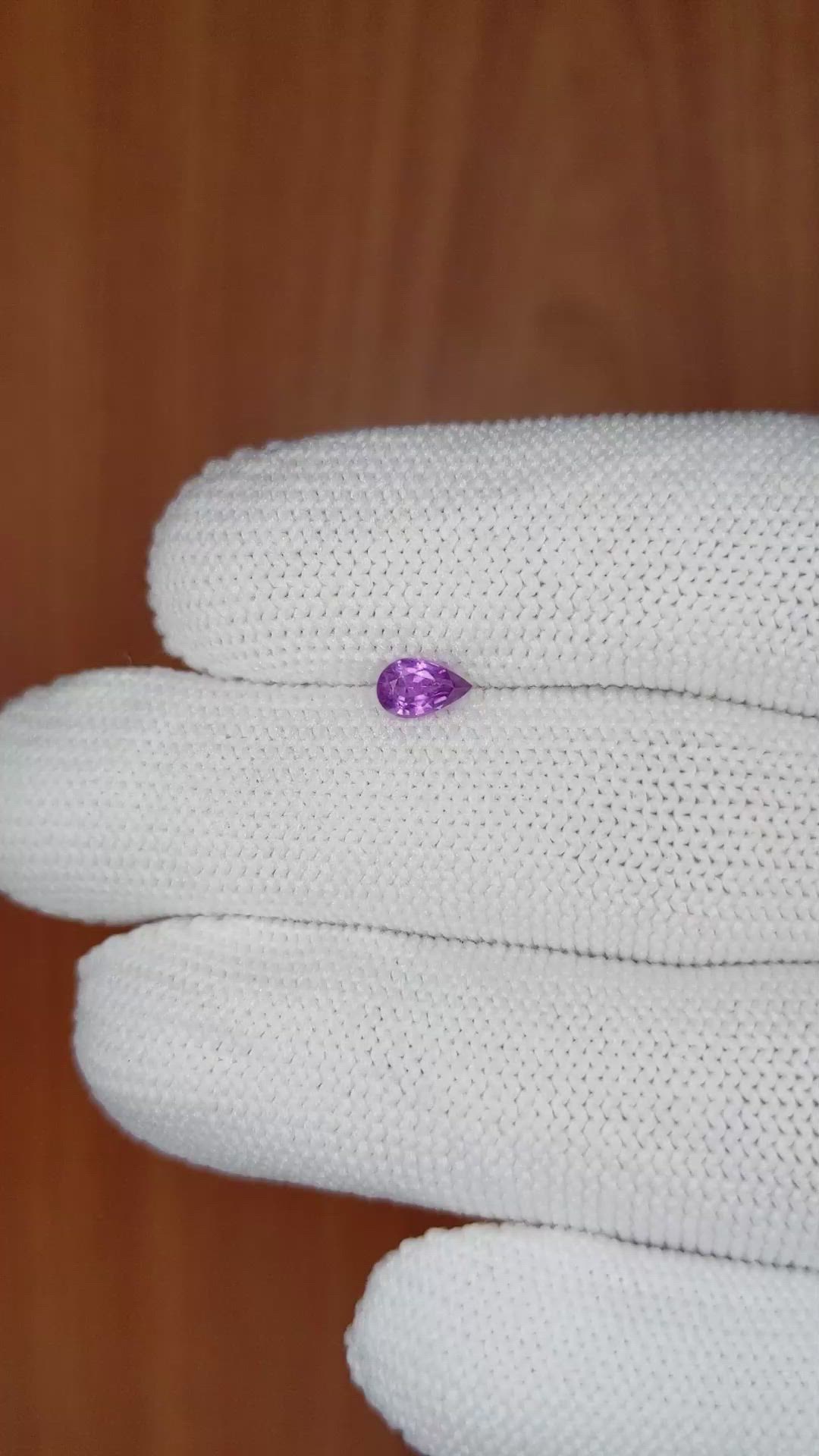 0.47 Ct. Pinkish Purple Sapphire from Ceylon (Sri Lanka) Size Video