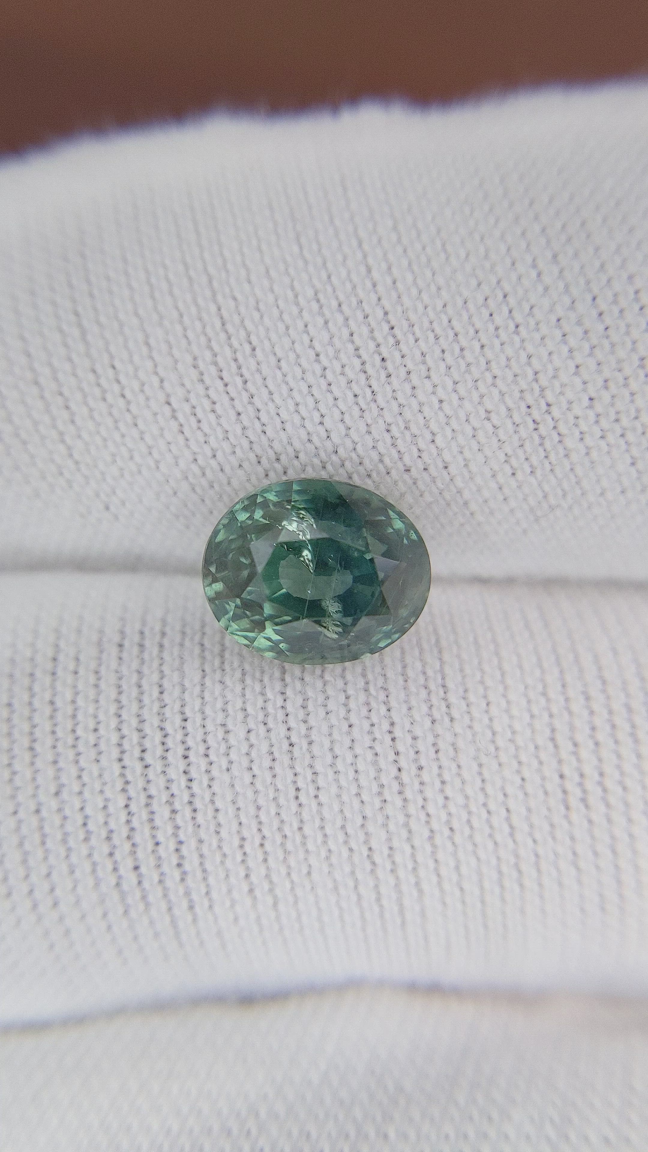 3.07 Ct. Bluish Green Sapphire from Tanzania Size Video