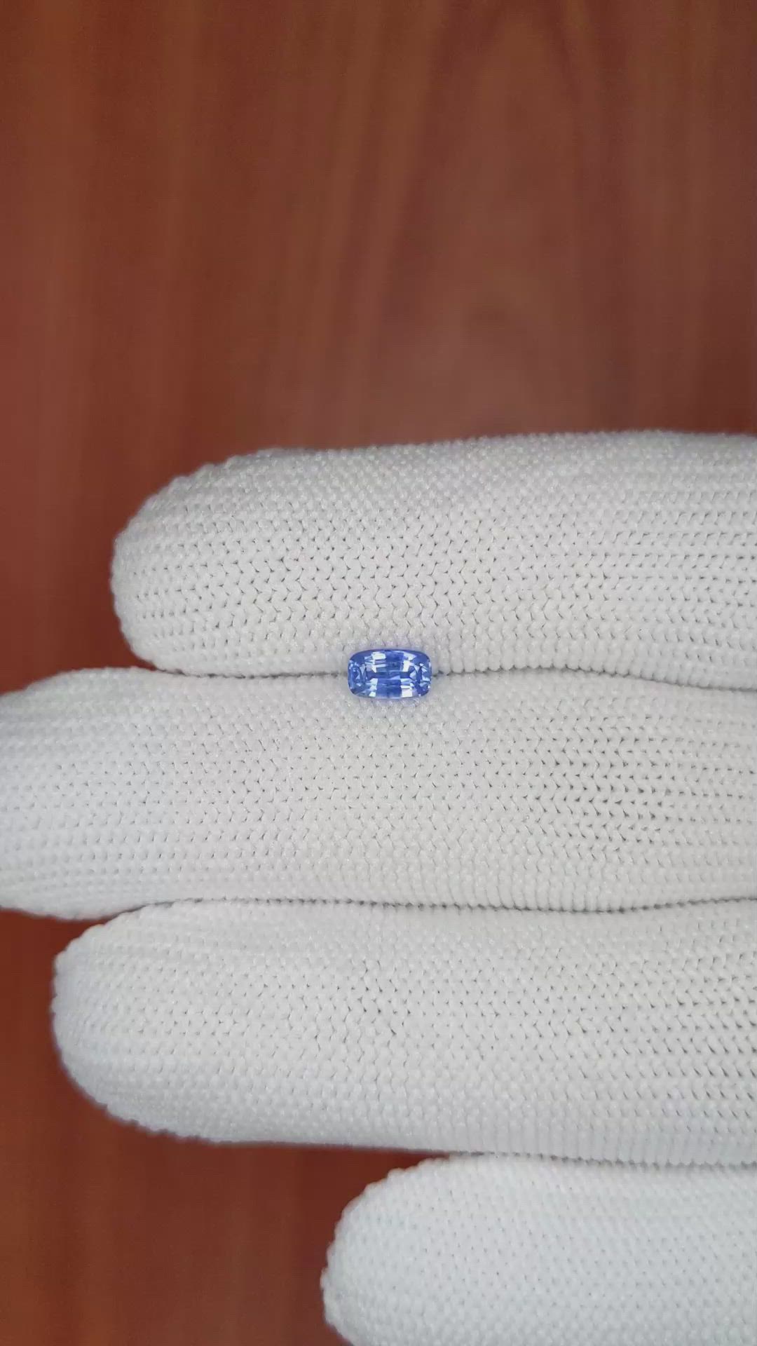 0.55 Ct. Blue Sapphire from Ceylon (Sri Lanka) Size Video
