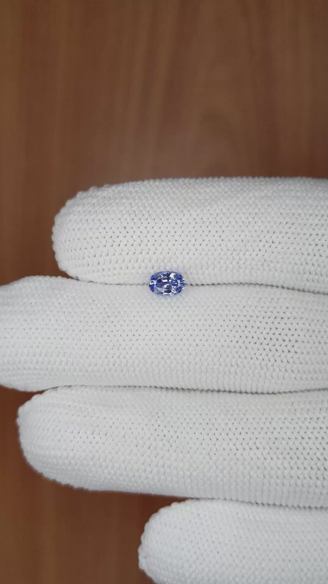 0.50 Ct. Blue Sapphire from Ceylon (Sri Lanka) Size Video