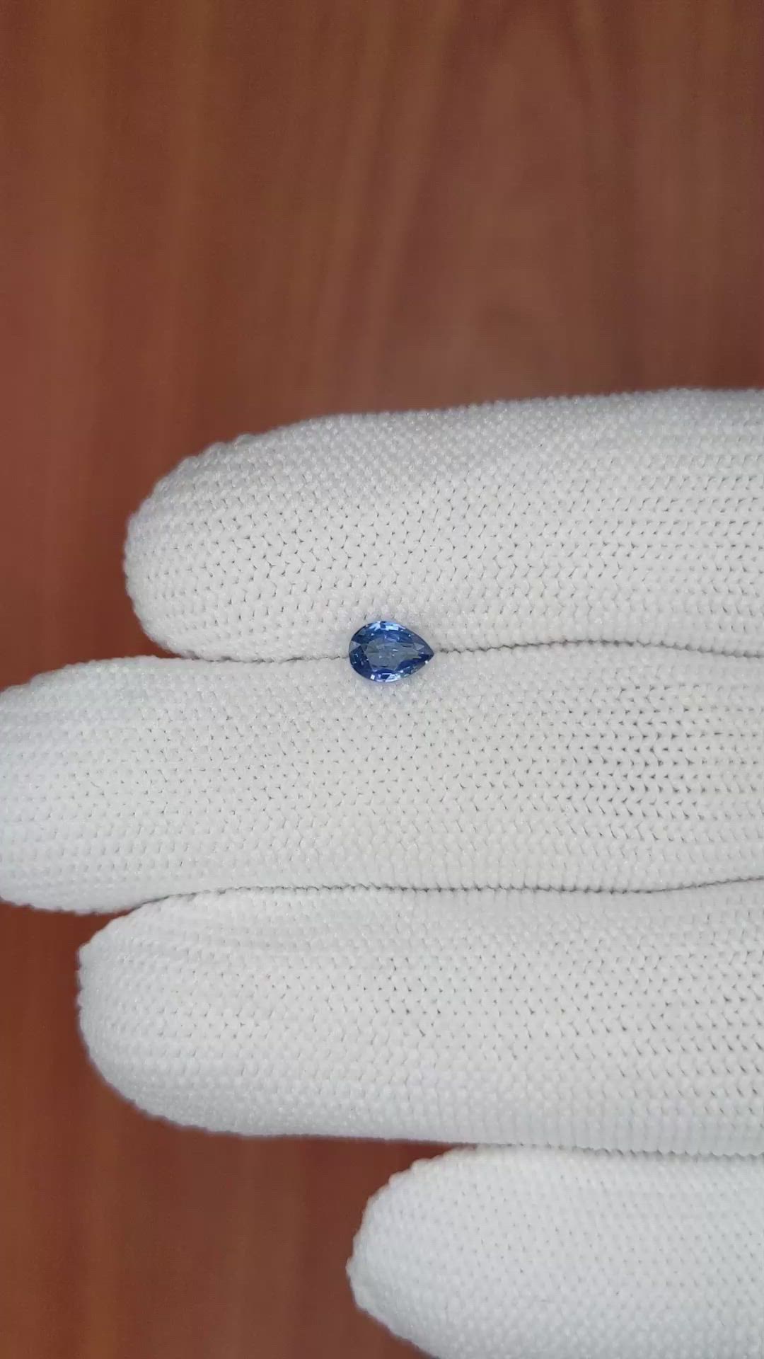 0.53 Ct. Blue Sapphire from Ceylon (Sri Lanka) Size Video