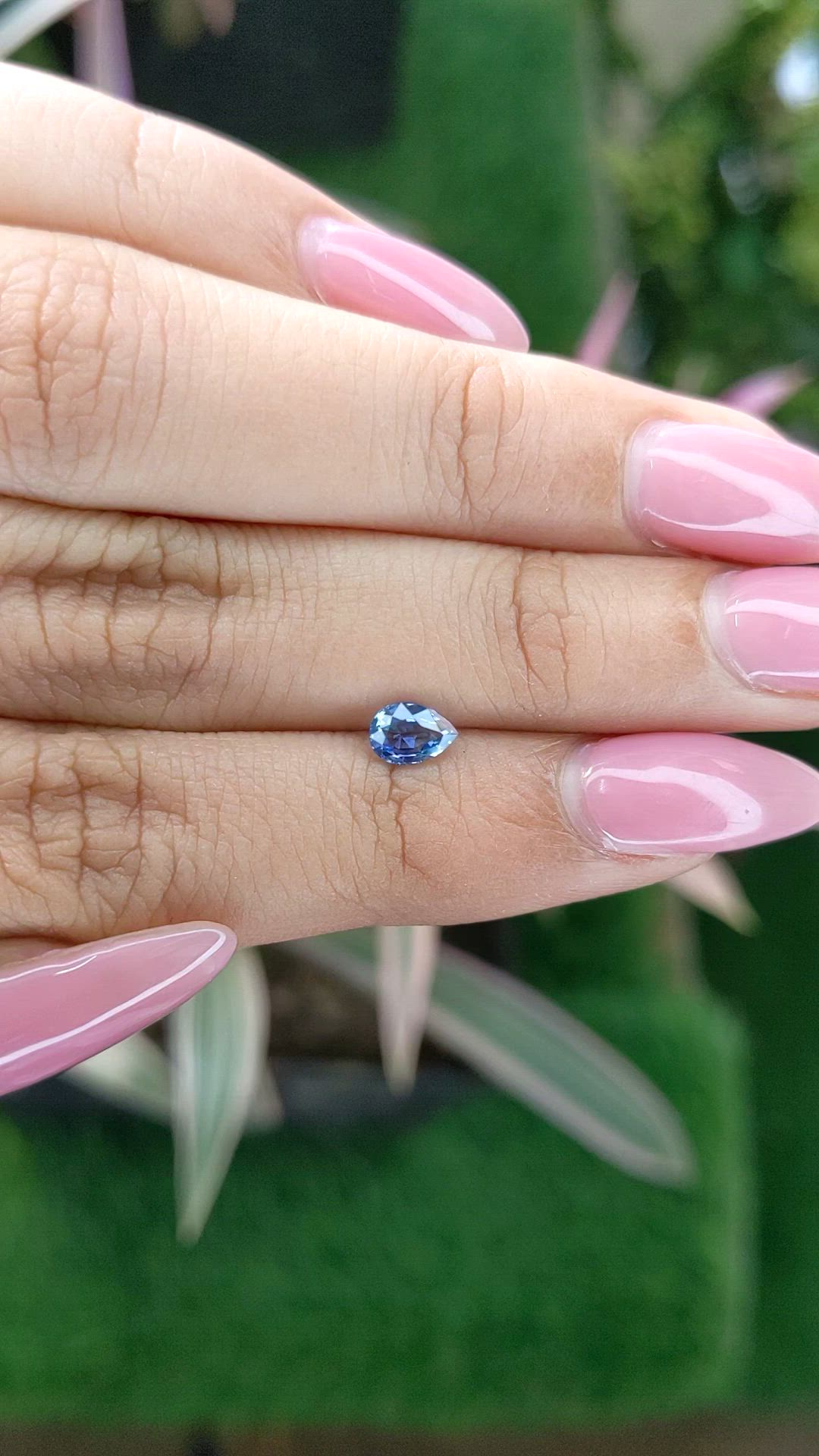 0.53 Ct. Blue Sapphire from Ceylon (Sri Lanka) Size Video
