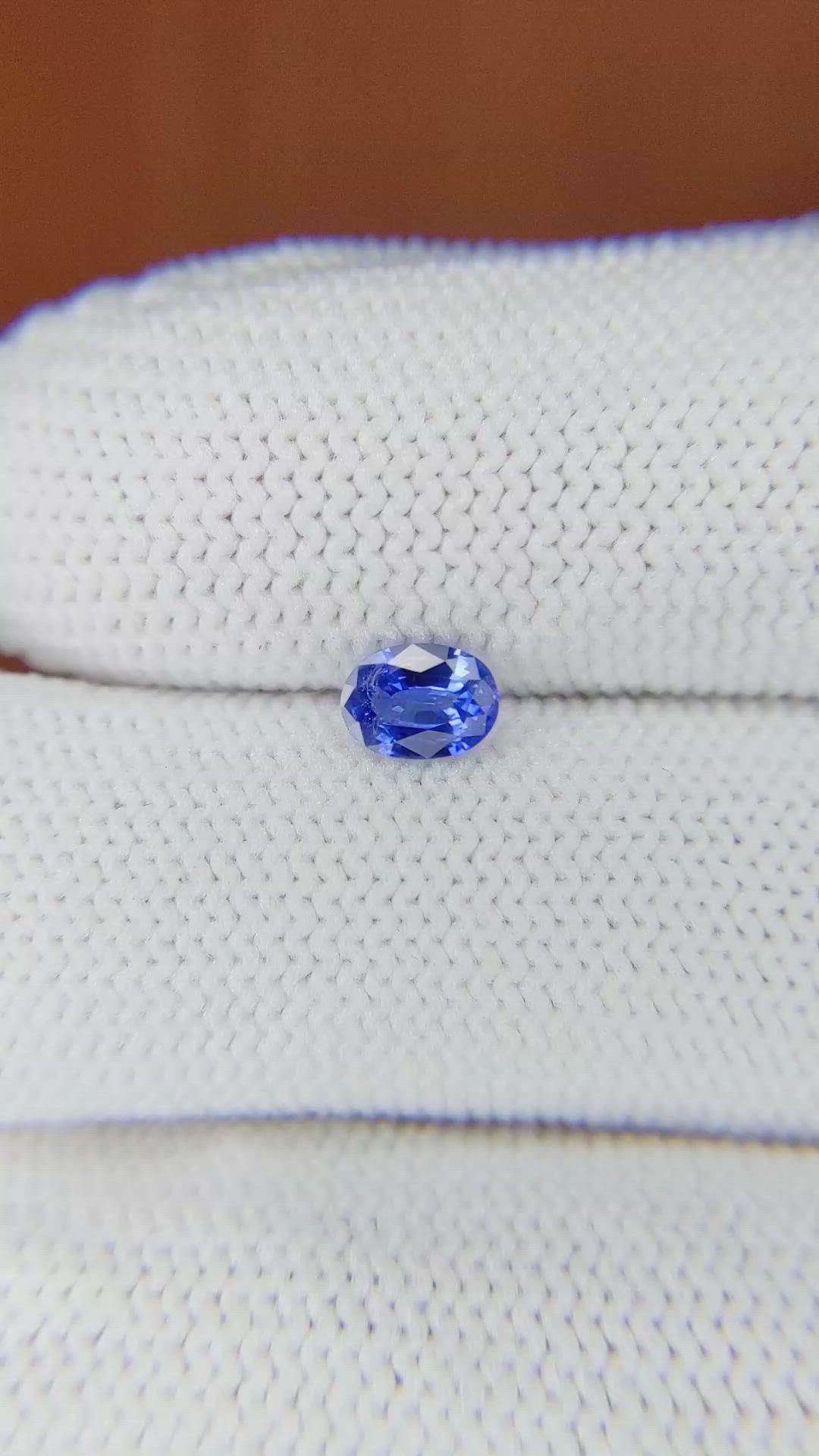 0.51 Ct. Blue Sapphire from Ceylon (Sri Lanka) Size Video