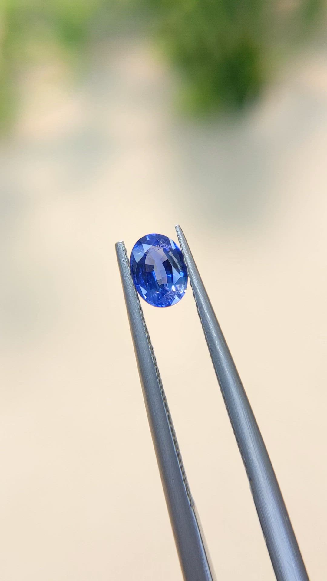 0.51 Ct. Blue Sapphire from Ceylon (Sri Lanka) Size Video