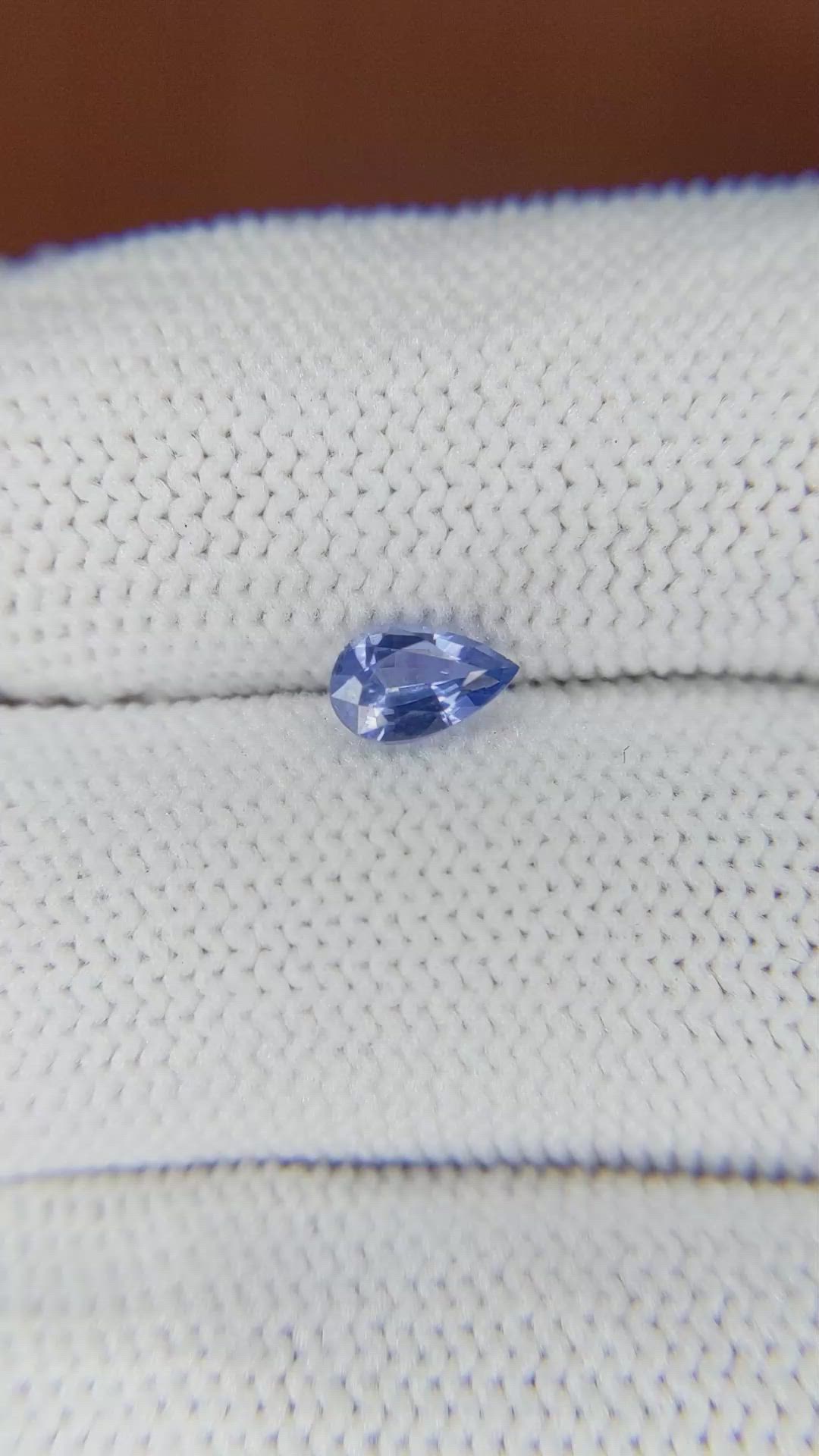 0.63 Ct. Blue Sapphire from Ceylon (Sri Lanka) Size Video