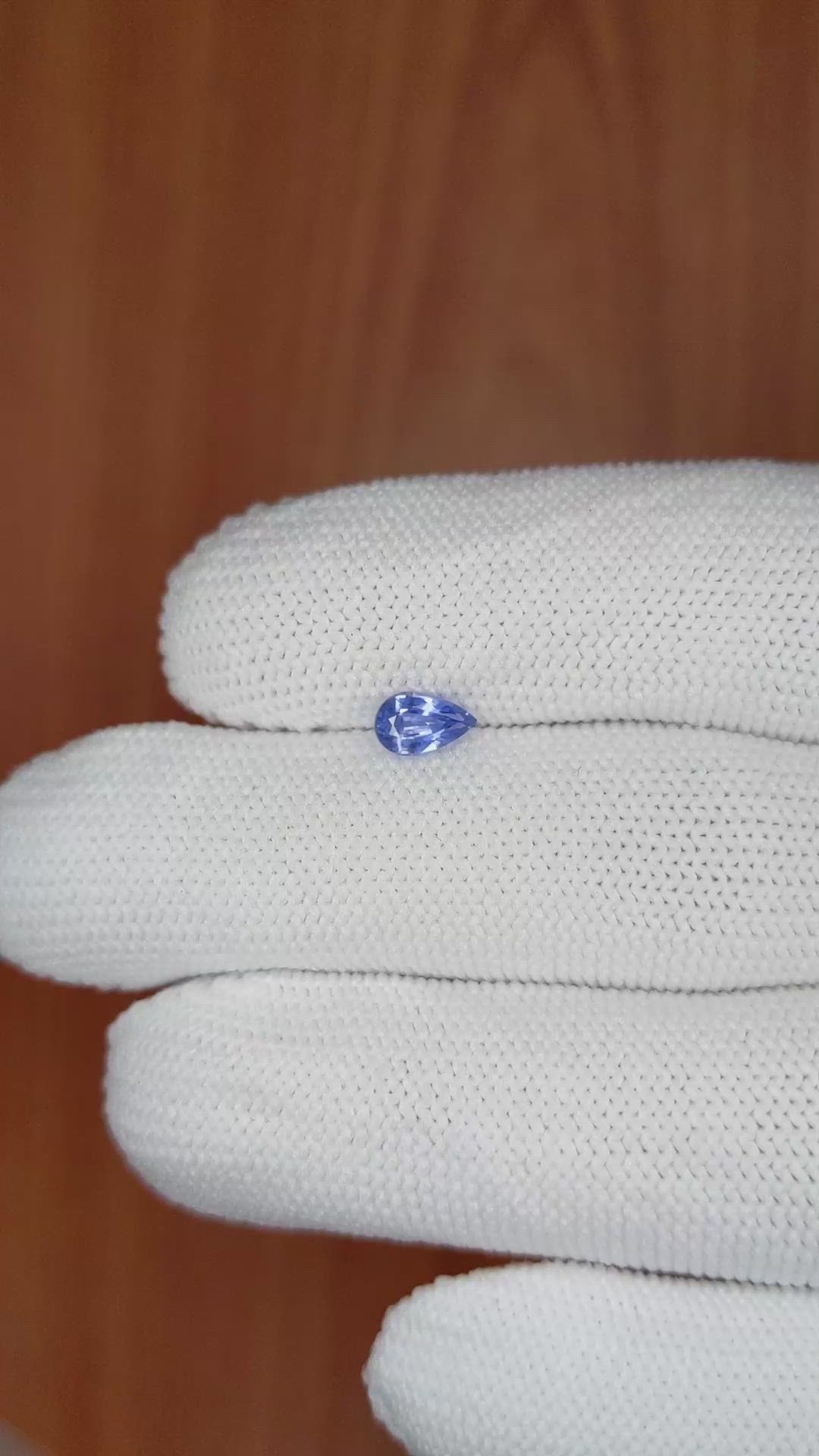 0.63 Ct. Blue Sapphire from Ceylon (Sri Lanka) Size Video