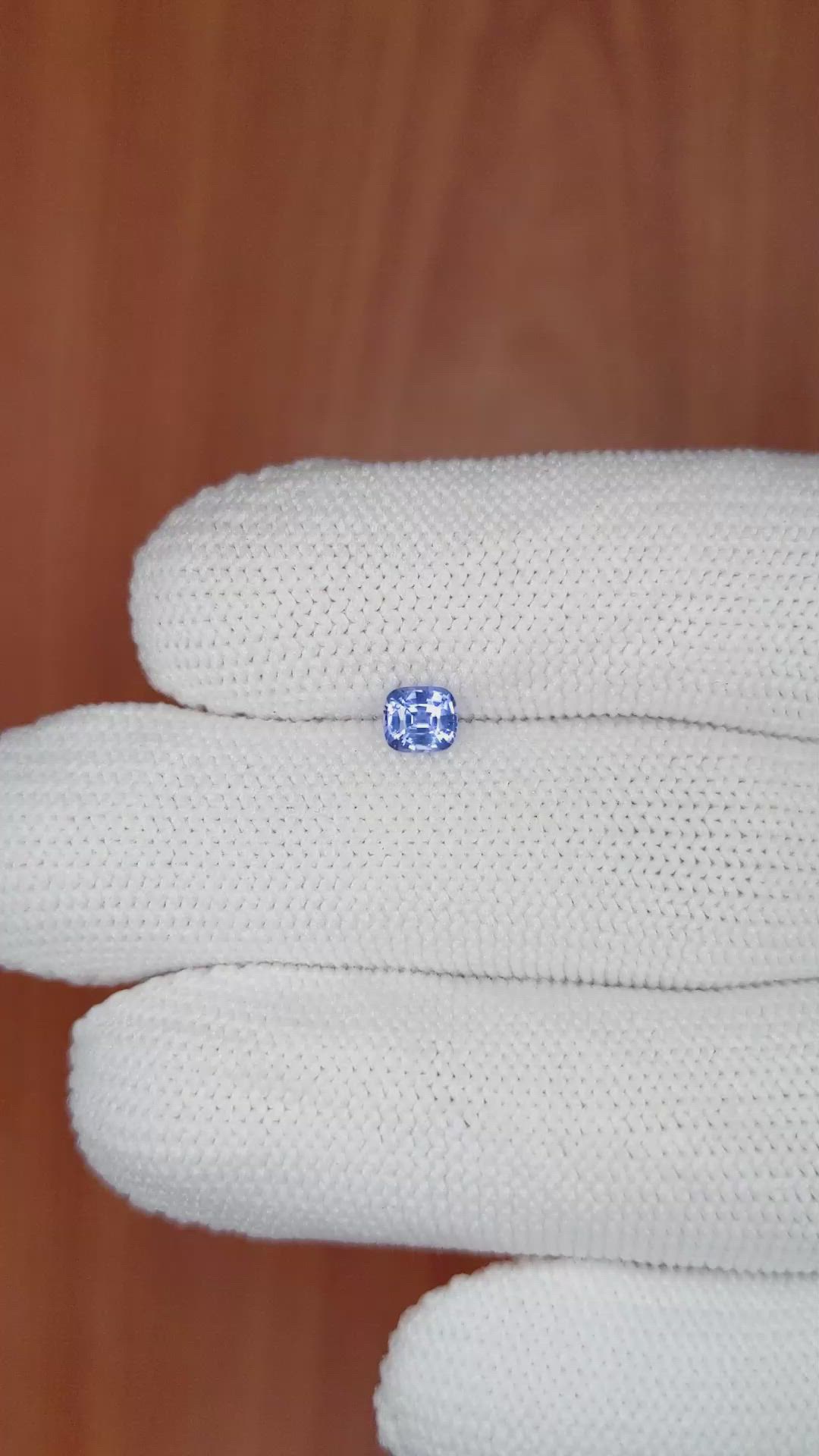 0.44 Ct. Blue Sapphire from Ceylon (Sri Lanka) Size Video