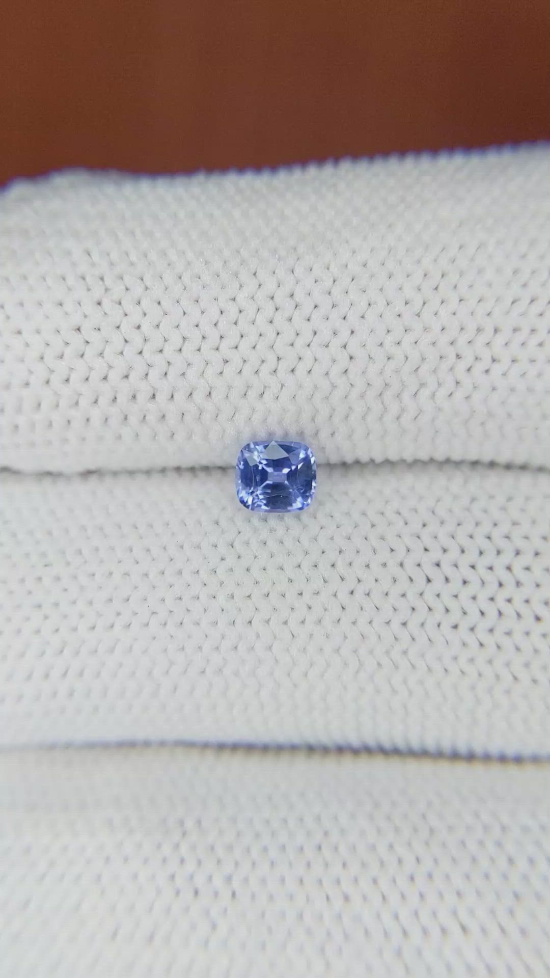 0.44 Ct. Blue Sapphire from Ceylon (Sri Lanka) Size Video