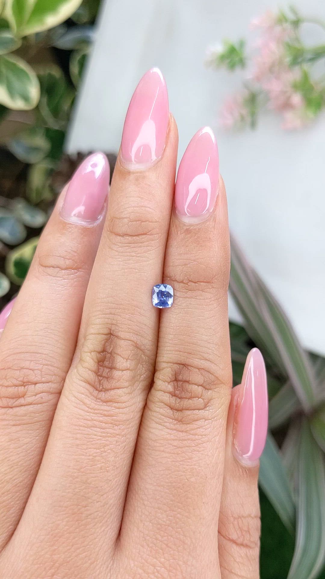 0.44 Ct. Blue Sapphire from Ceylon (Sri Lanka) Size Video