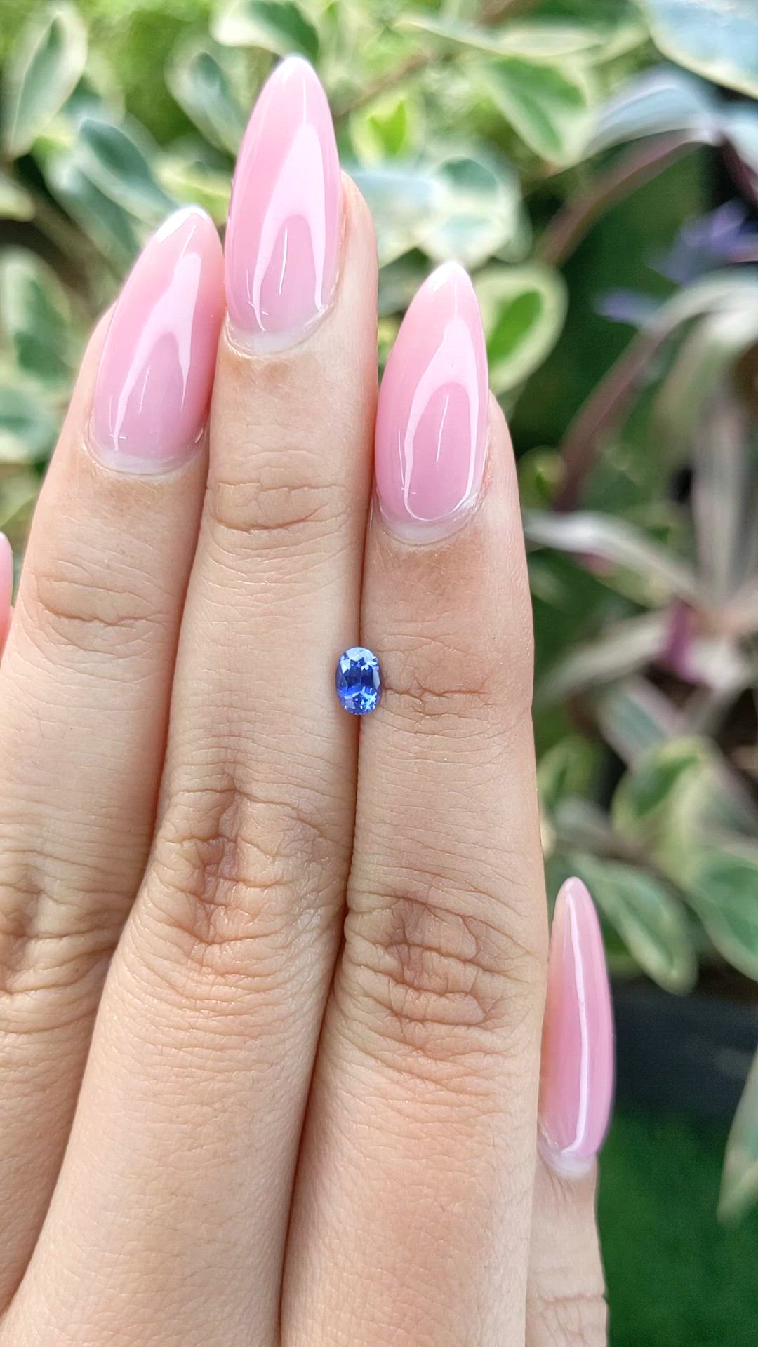 0.38 Ct. Blue Sapphire from Ceylon (Sri Lanka) Size Video