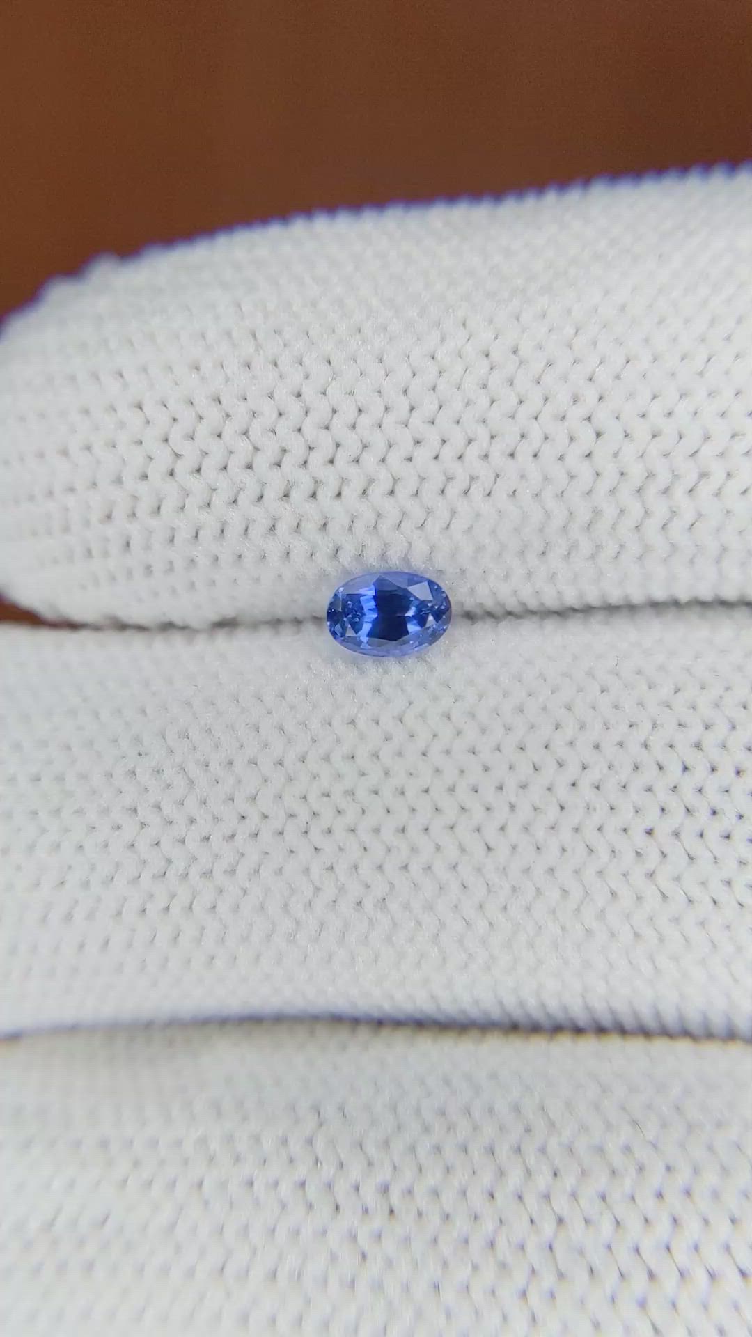 0.38 Ct. Blue Sapphire from Ceylon (Sri Lanka) Size Video