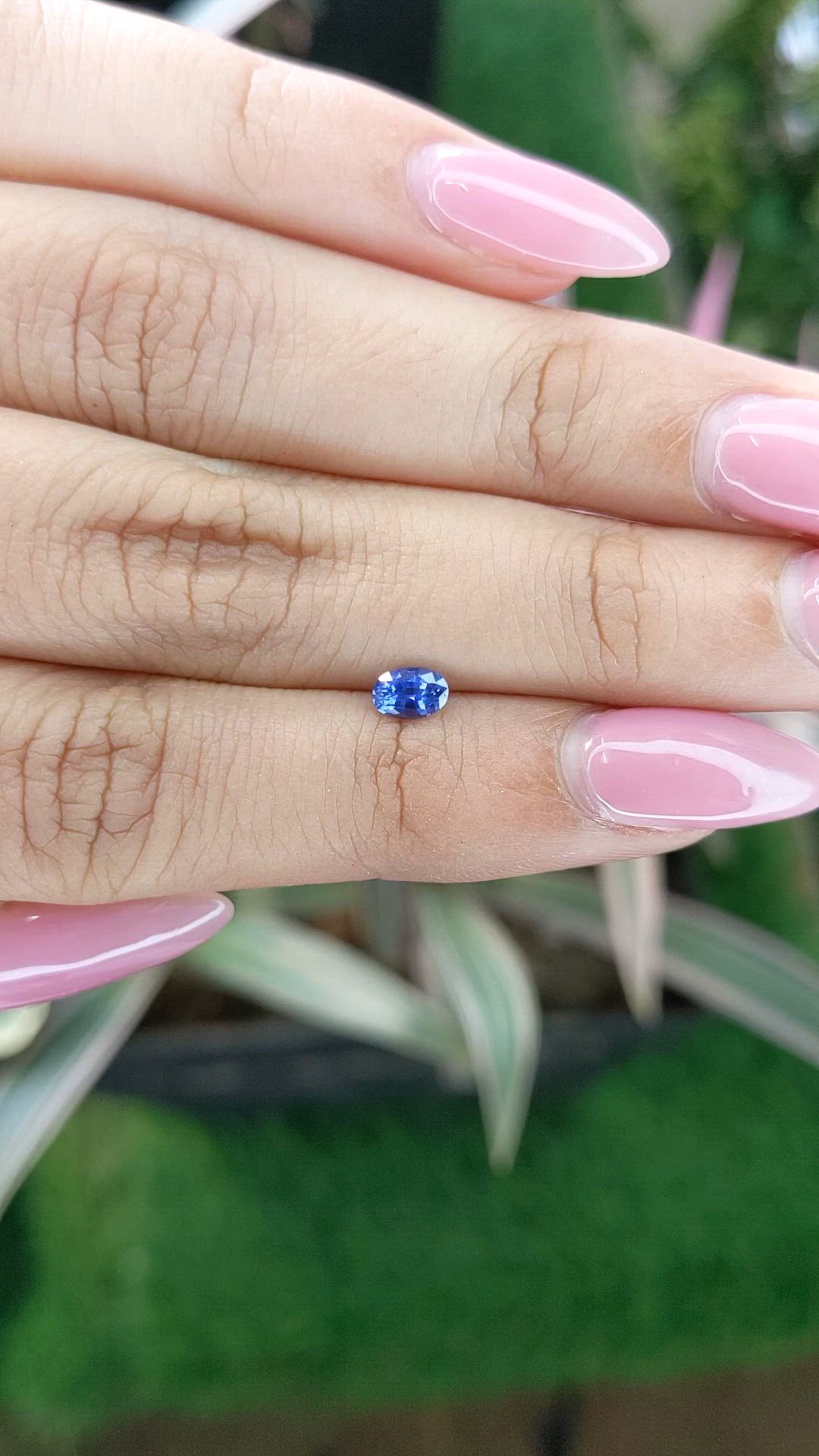 0.38 Ct. Blue Sapphire from Ceylon (Sri Lanka) Size Video