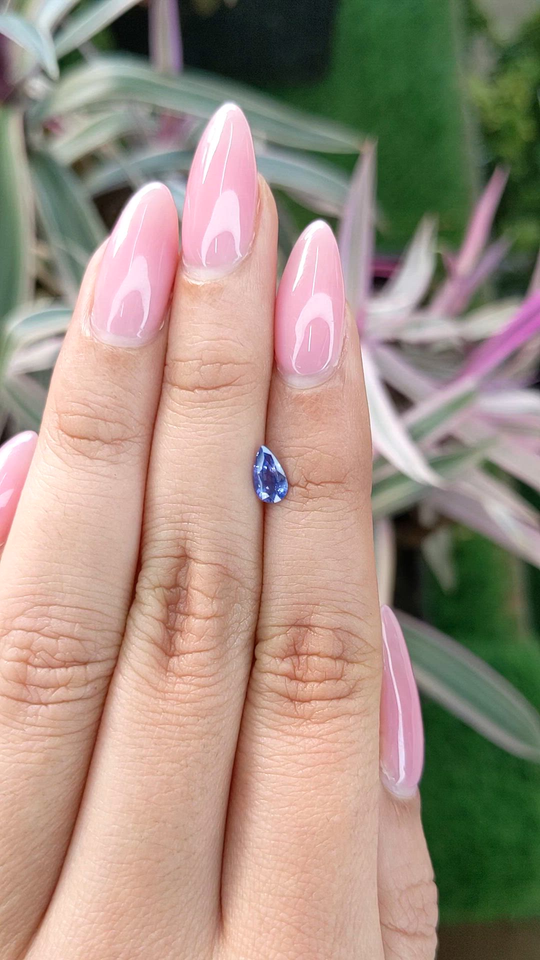 0.58 Ct. Blue Sapphire from Ceylon (Sri Lanka) Size Video