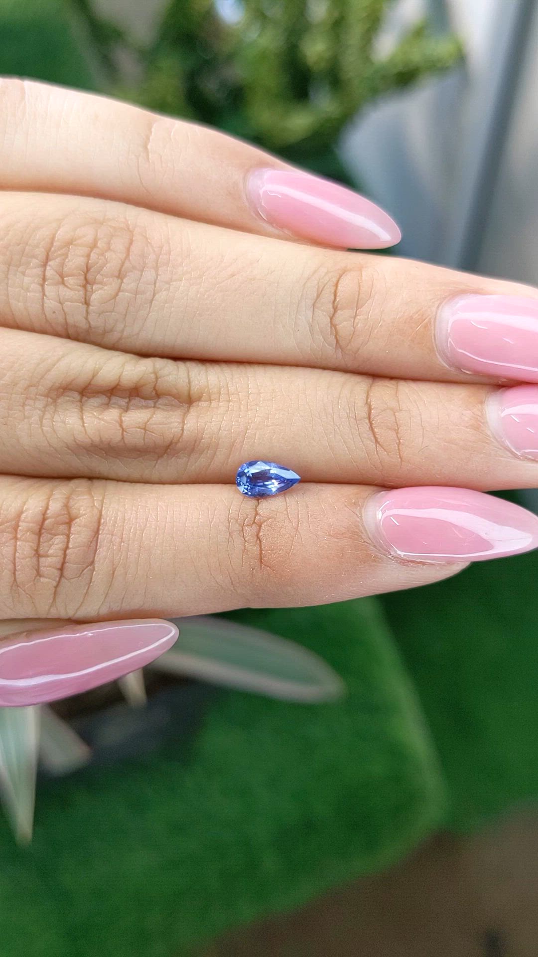 0.58 Ct. Blue Sapphire from Ceylon (Sri Lanka) Size Video