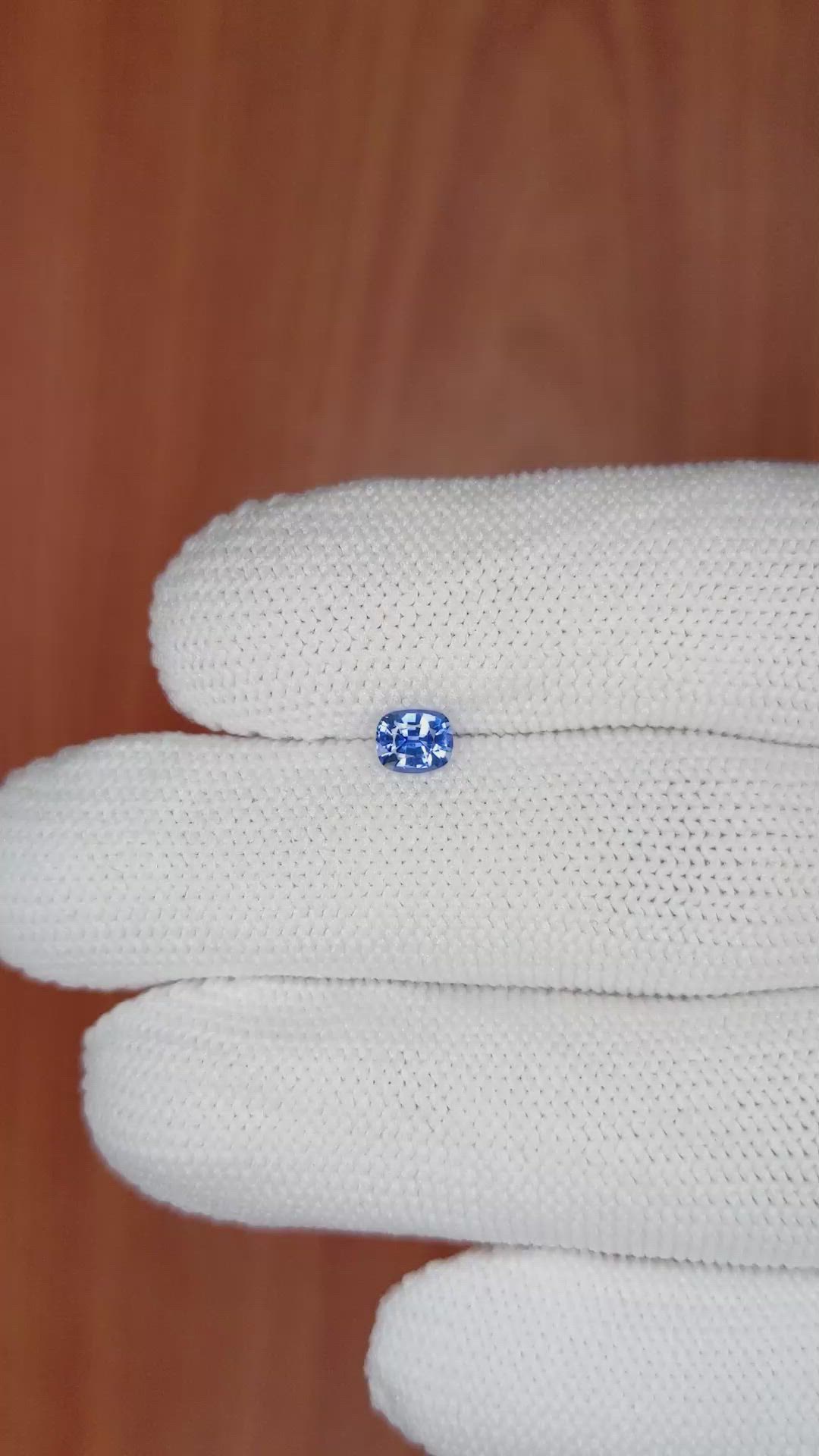 0.51 Ct. Blue Sapphire from Ceylon (Sri Lanka) Size Video