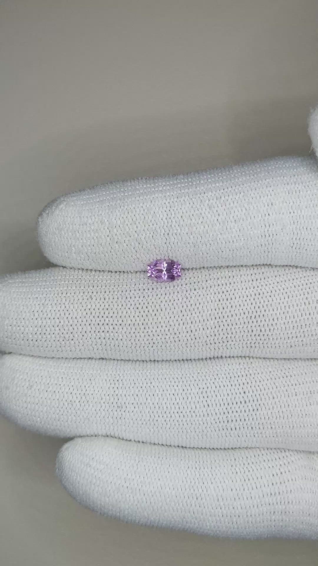 0.60 Ct. Pink Sapphire from Ceylon (Sri Lanka) Size Video