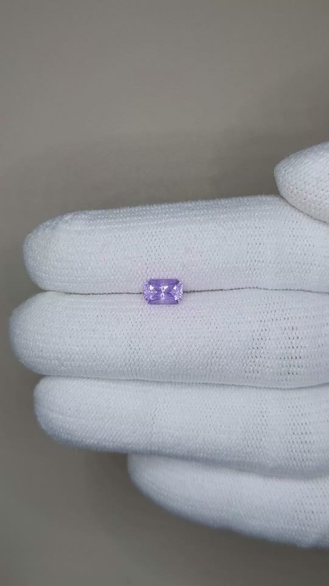 0.74 Ct. Purple Sapphire from Ceylon (Sri Lanka) Size Video