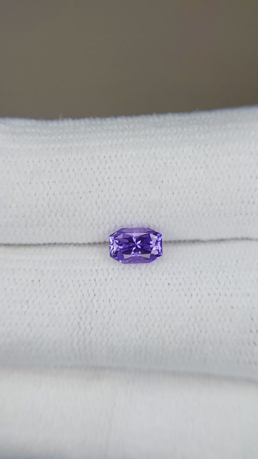 0.76 Ct. Purple Sapphire from Ceylon (Sri Lanka) Size Video