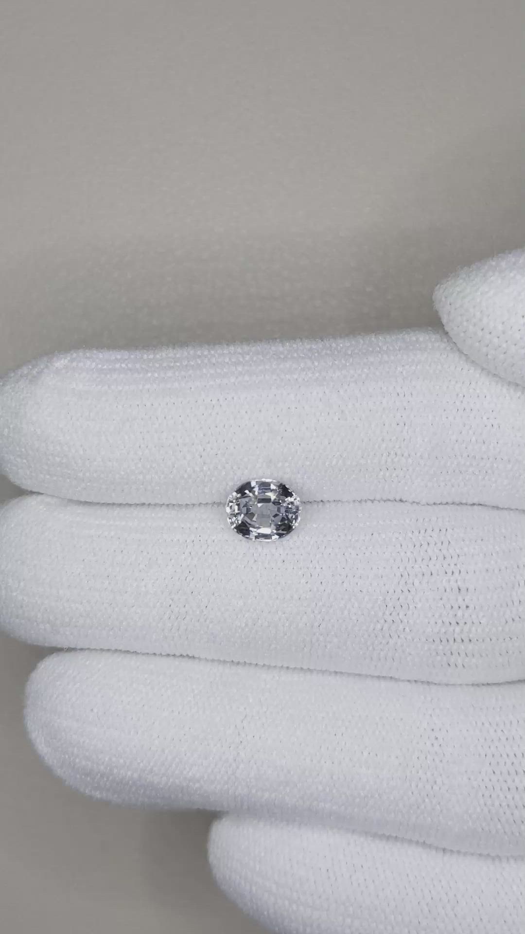 1.30 Ct. Grey Sapphire from Ceylon (Sri Lanka) Size Video