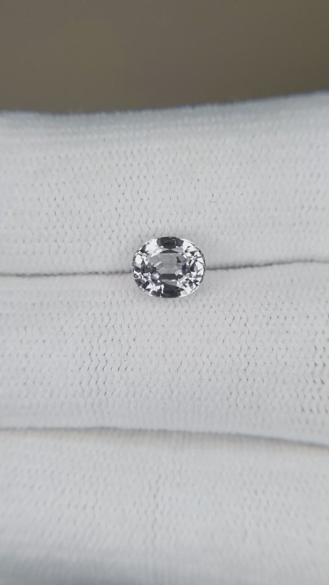 1.30 Ct. Grey Sapphire from Ceylon (Sri Lanka) Size Video