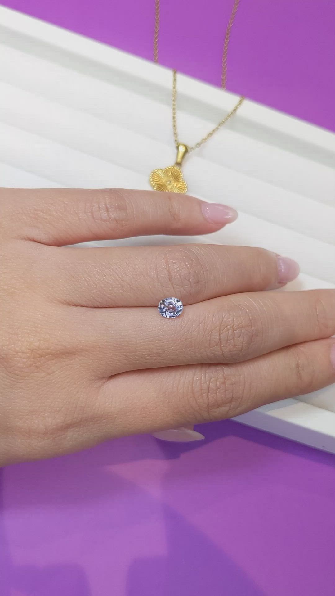 0.85 Ct. Blue Sapphire from Ceylon (Sri Lanka) Size Video