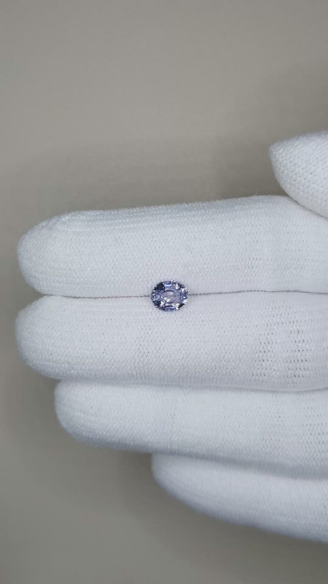 0.85 Ct. Blue Sapphire from Ceylon (Sri Lanka) Size Video