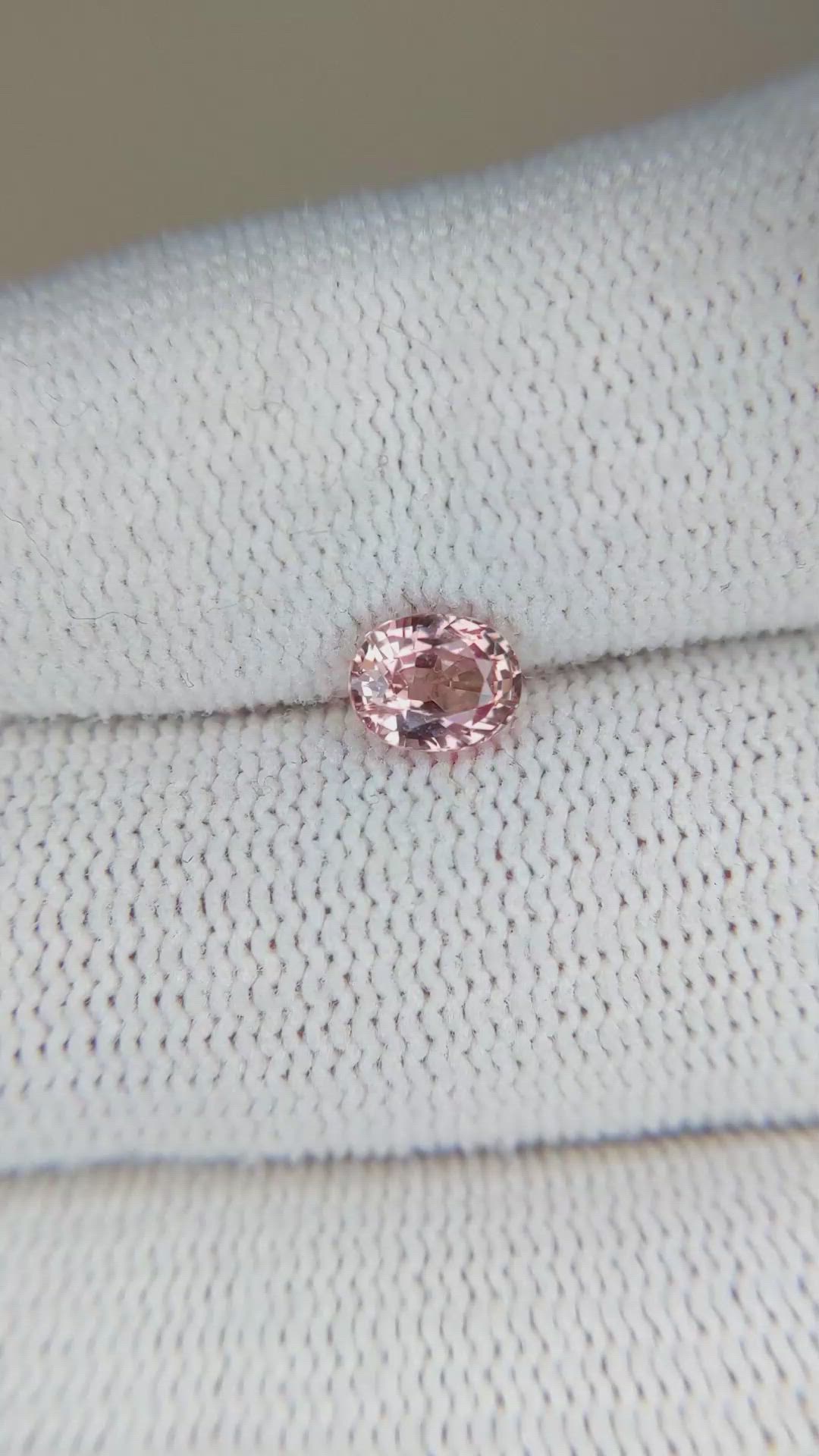 0.84 Ct. Pink Sapphire from Ceylon (Sri Lanka) Size Video