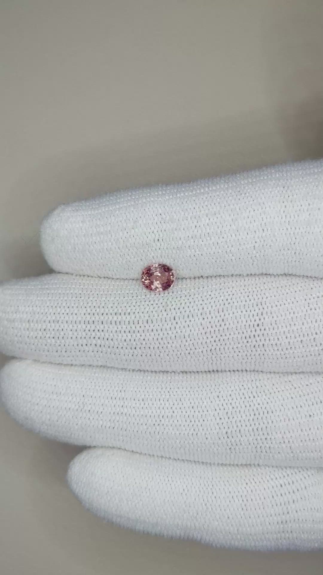0.84 Ct. Pink Sapphire from Ceylon (Sri Lanka) Size Video
