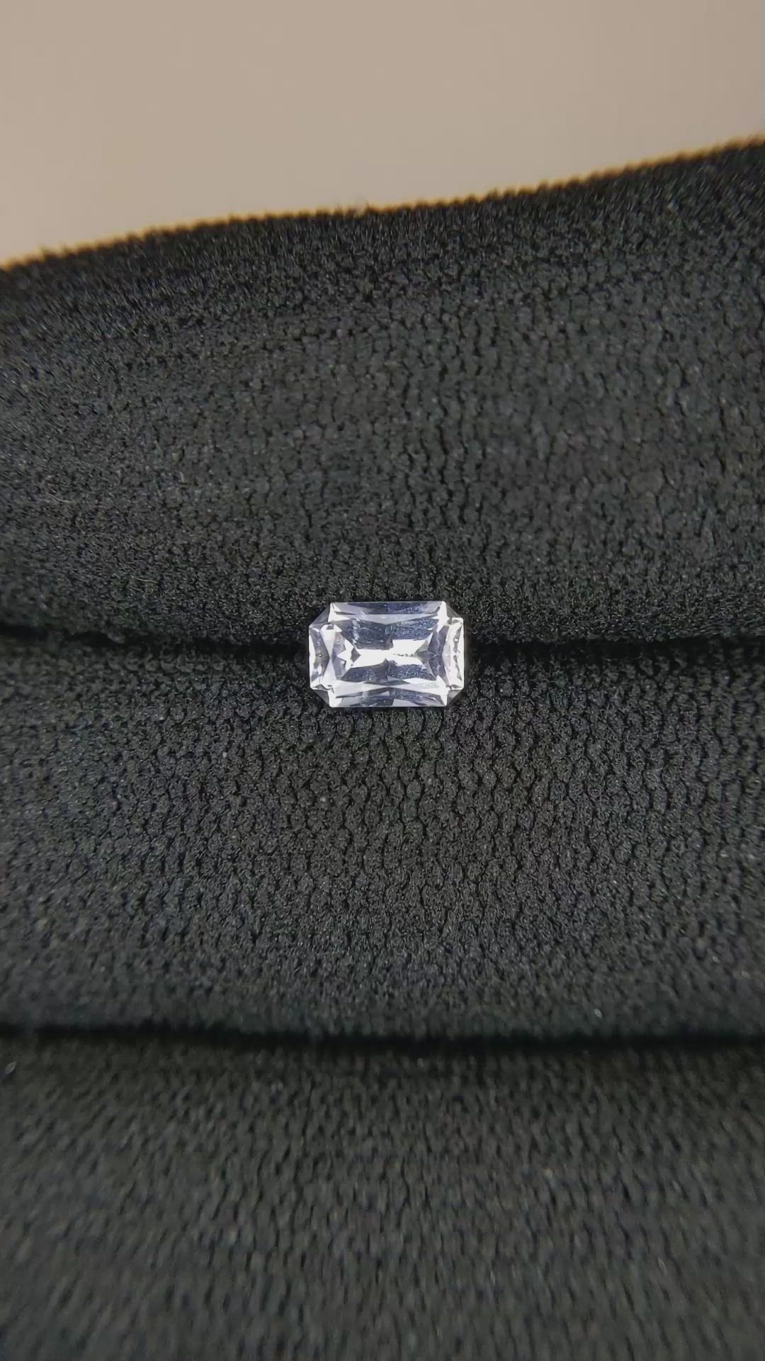 0.60 Ct. White Sapphire from Ceylon (Sri Lanka) Size Video