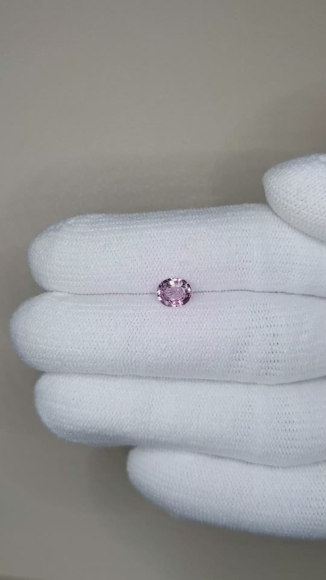 0.79 Ct. Pink Sapphire from Ceylon (Sri Lanka) Size Video