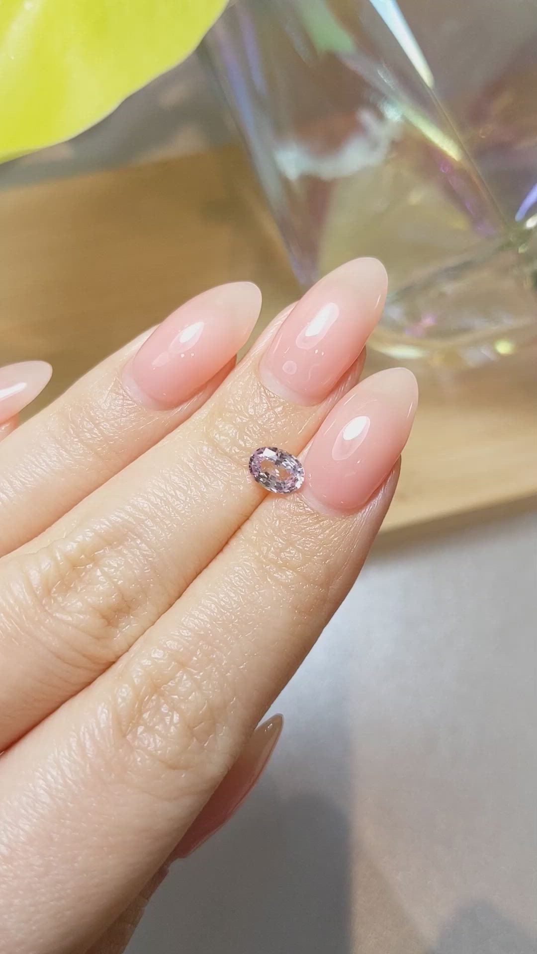 0.82 Ct. Pink Sapphire from Ceylon (Sri Lanka) Size Video