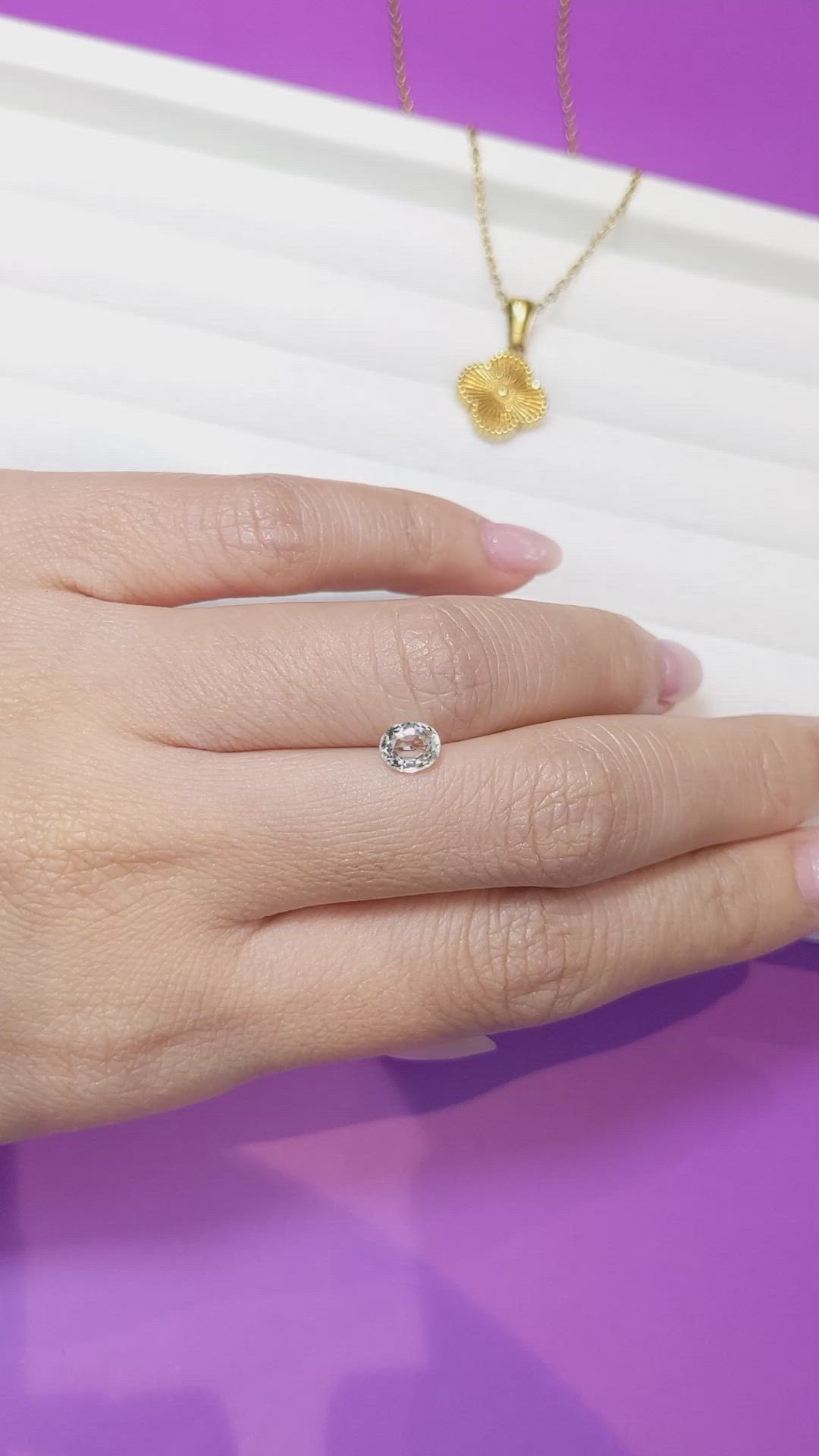 0.81 Ct. Yellow Sapphire from Ceylon (Sri Lanka) Size Video