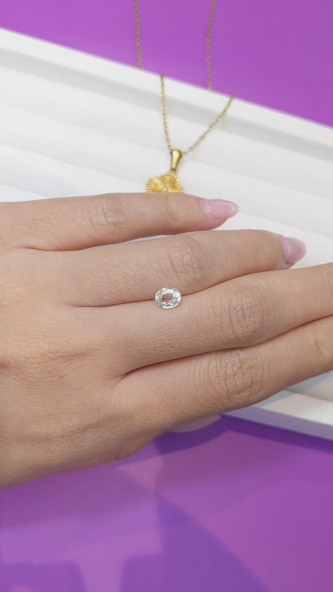 1.02 Ct. Yellow Sapphire from Ceylon (Sri Lanka) Size Video