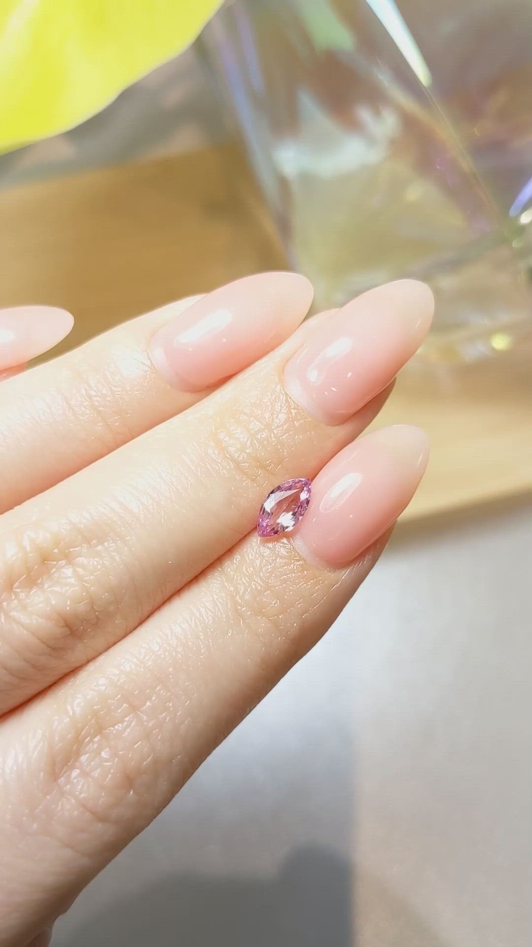 0.81 Ct. Pink Sapphire from Ceylon (Sri Lanka) Size Video