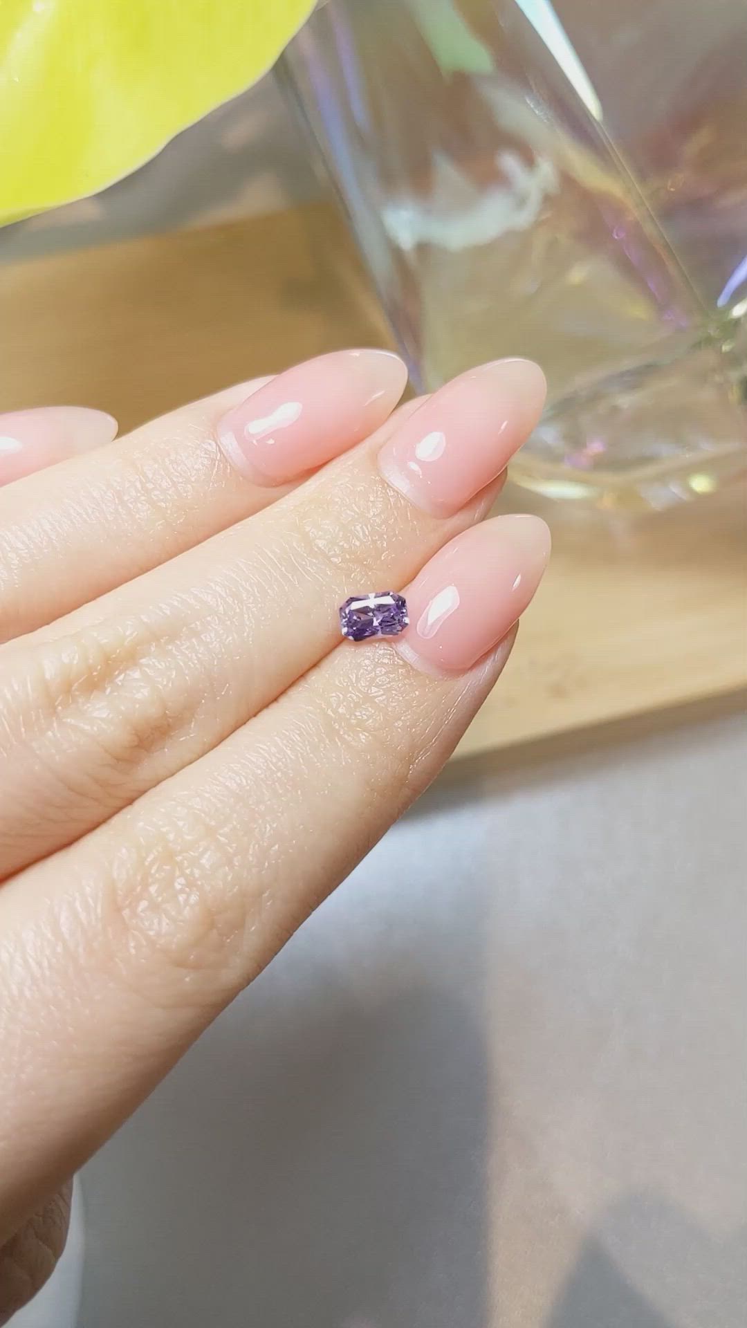 0.66 Ct. Purple Sapphire from Ceylon (Sri Lanka) Size Video