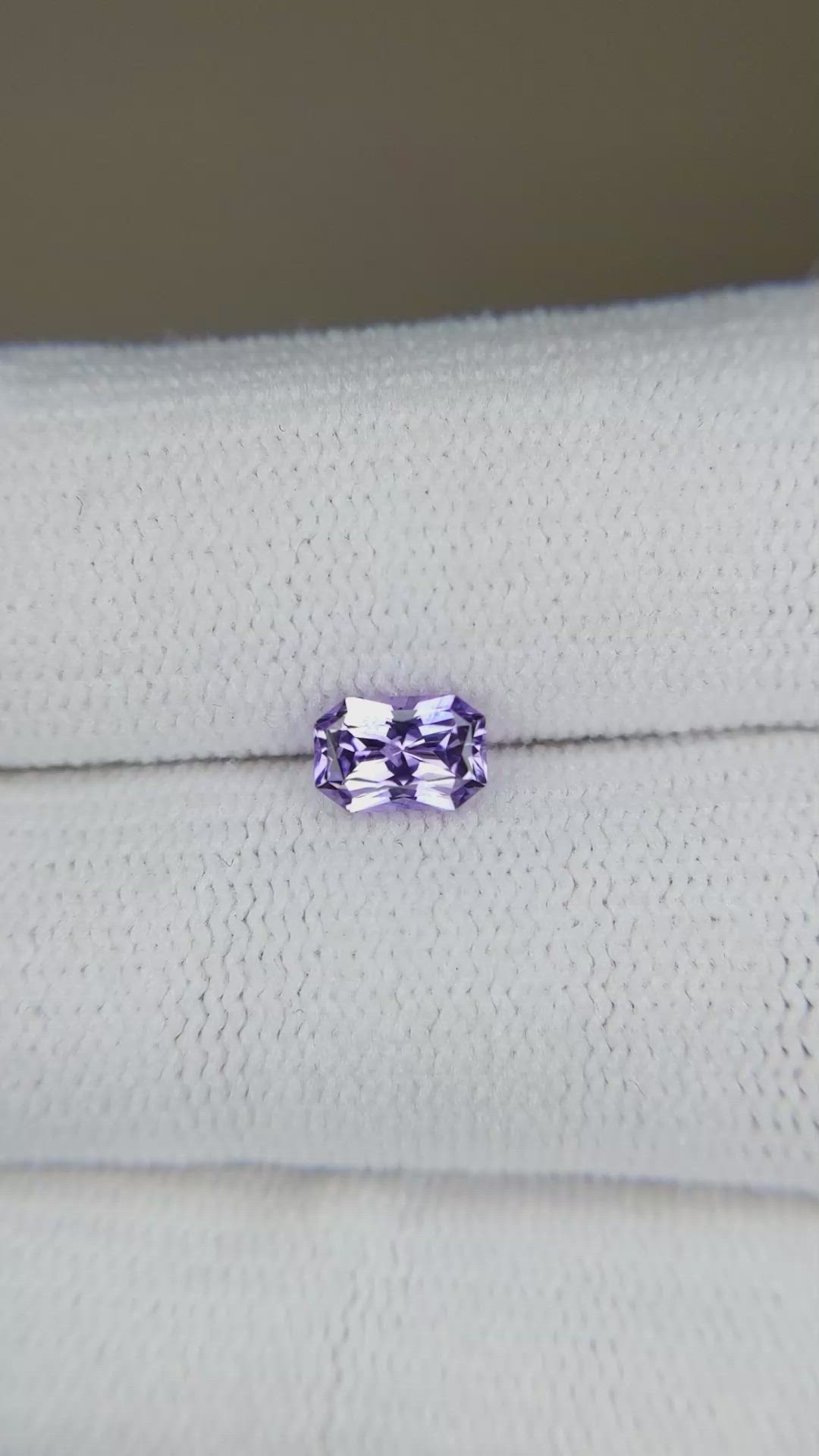 0.66 Ct. Purple Sapphire from Ceylon (Sri Lanka) Size Video