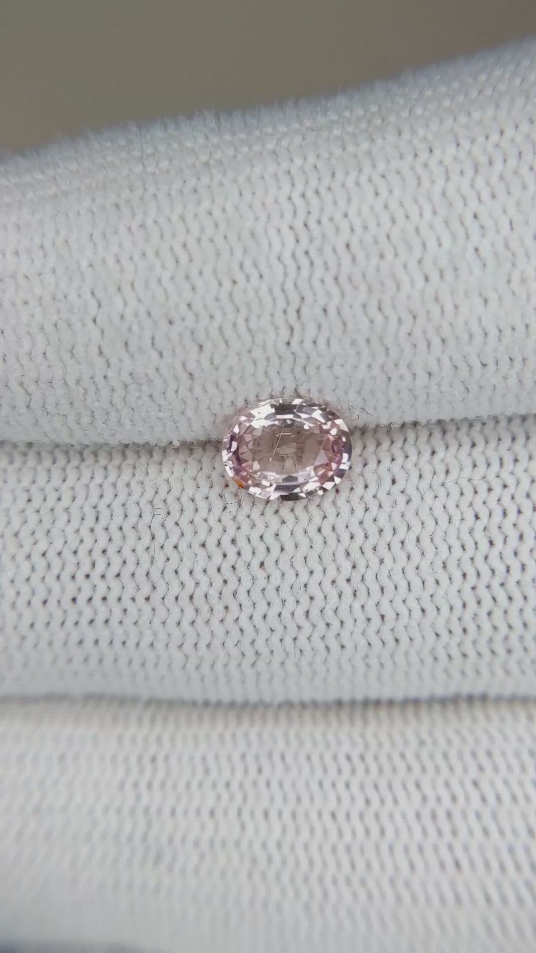 0.94 Ct. Pink Sapphire from Ceylon (Sri Lanka) Size Video