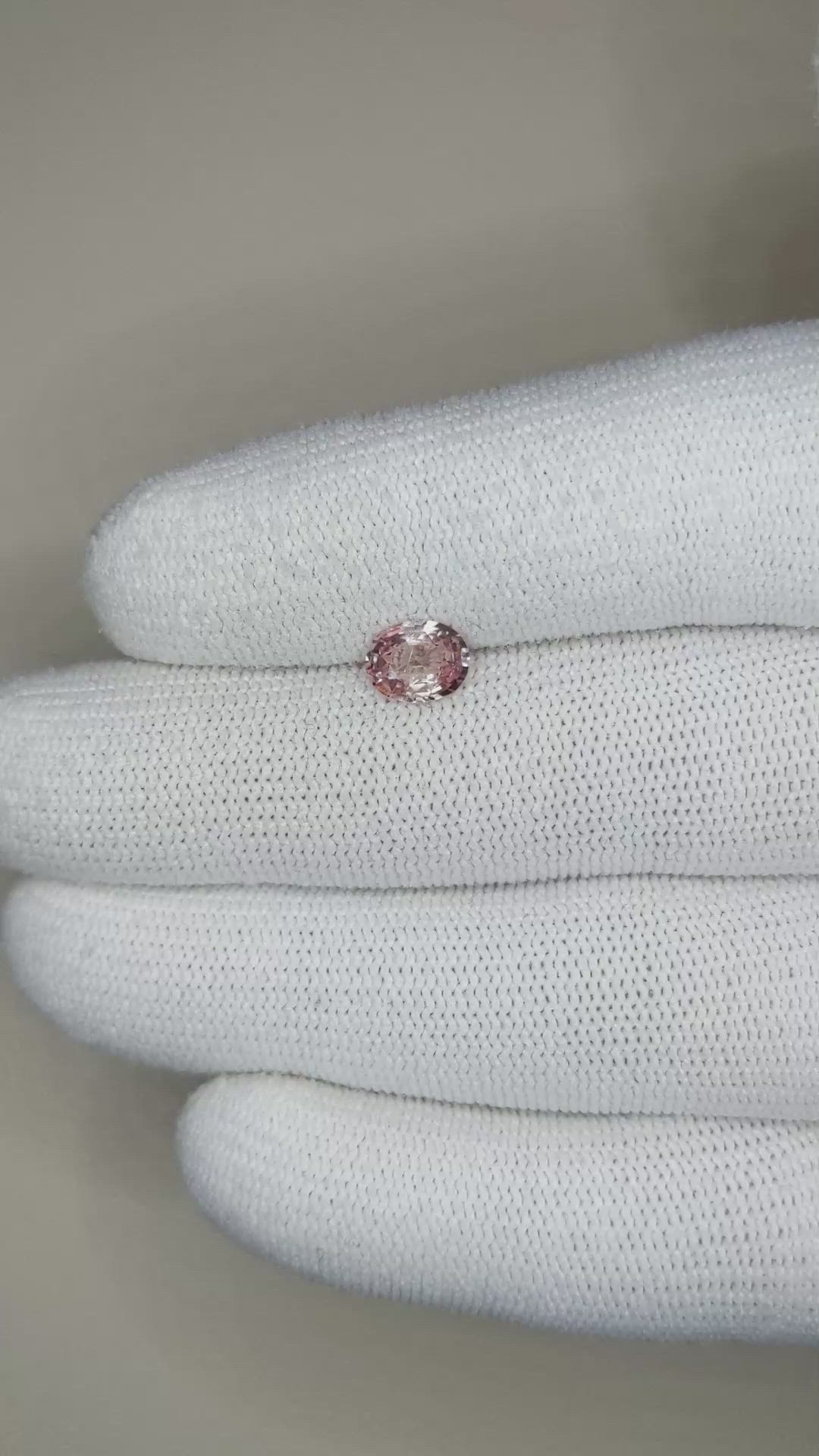 0.94 Ct. Pink Sapphire from Ceylon (Sri Lanka) Size Video
