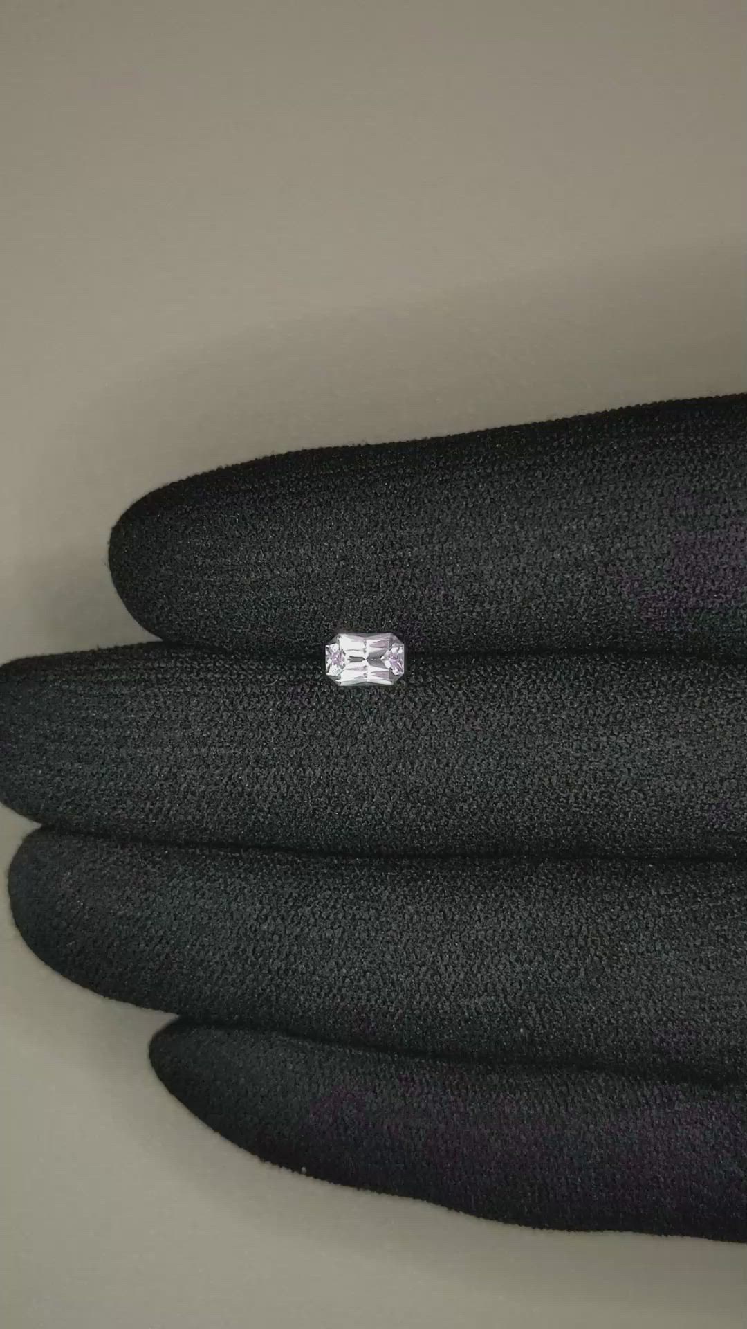 0.63 Ct. White Sapphire from Ceylon (Sri Lanka) Size Video