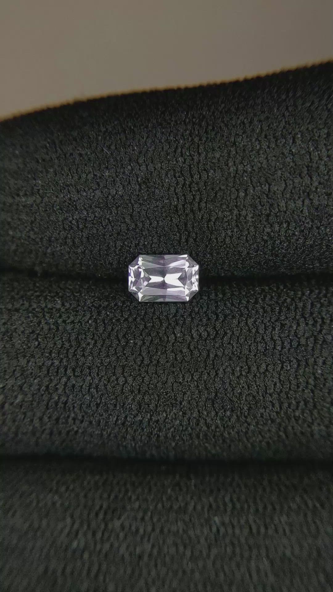 0.63 Ct. White Sapphire from Ceylon (Sri Lanka) Size Video
