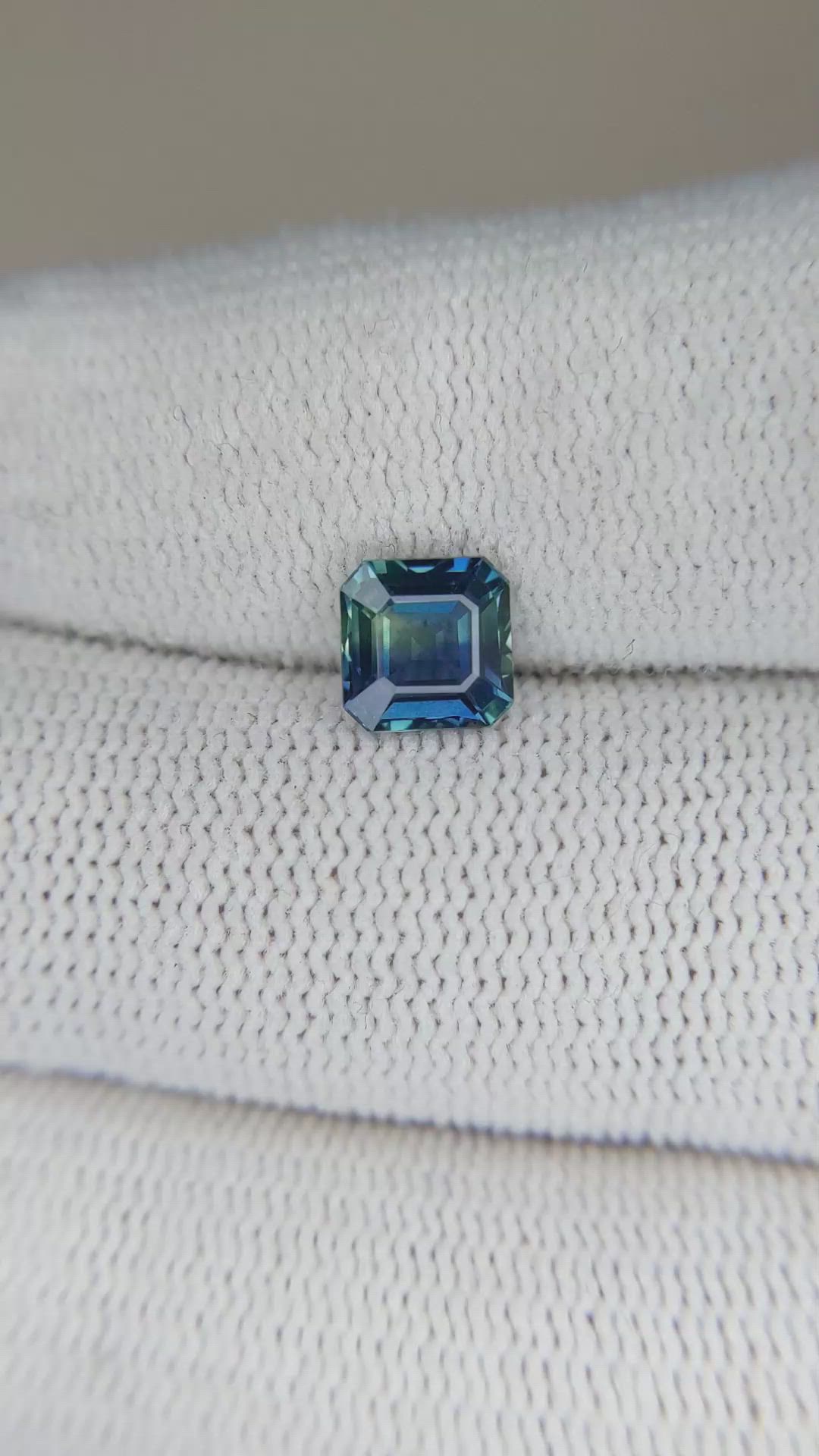 1.25 Ct. Greenish Blue Sapphire from Thailand Size Video