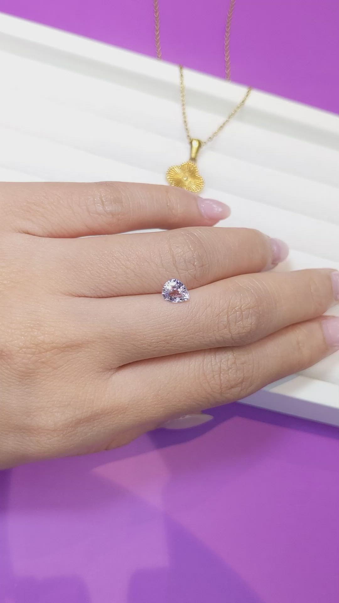 0.91 Ct. Pink Sapphire from Ceylon (Sri Lanka) Size Video