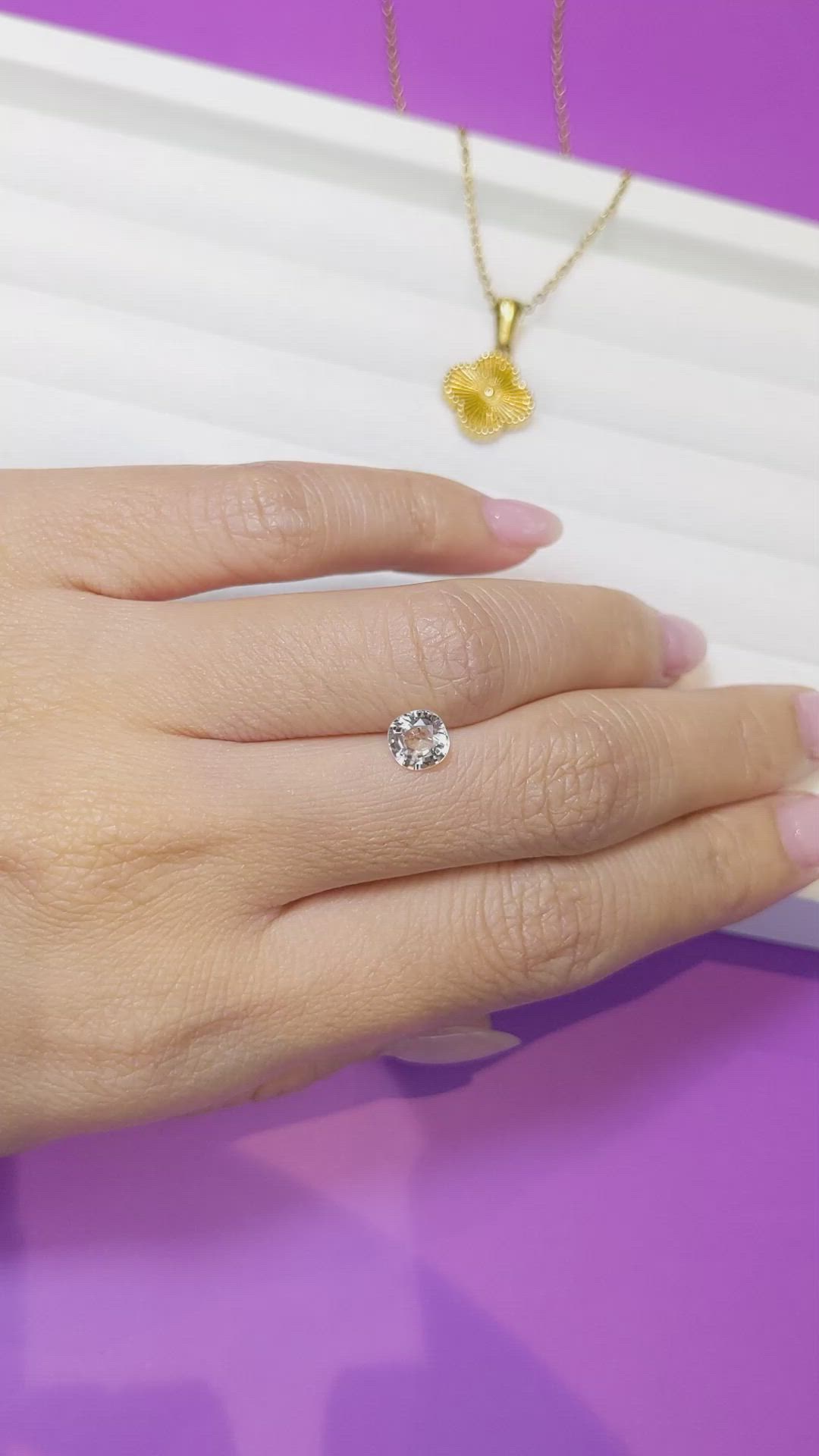 1.02 Ct. Yellow Sapphire from Ceylon (Sri Lanka) Size Video