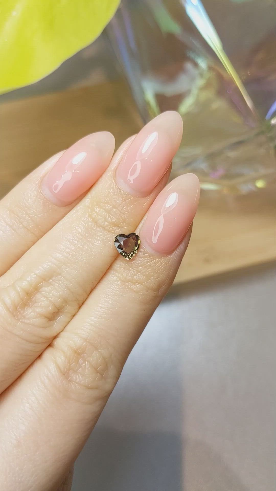 0.76 Ct. Greenish Brown Sapphire from Ceylon (Sri Lanka) Size Video