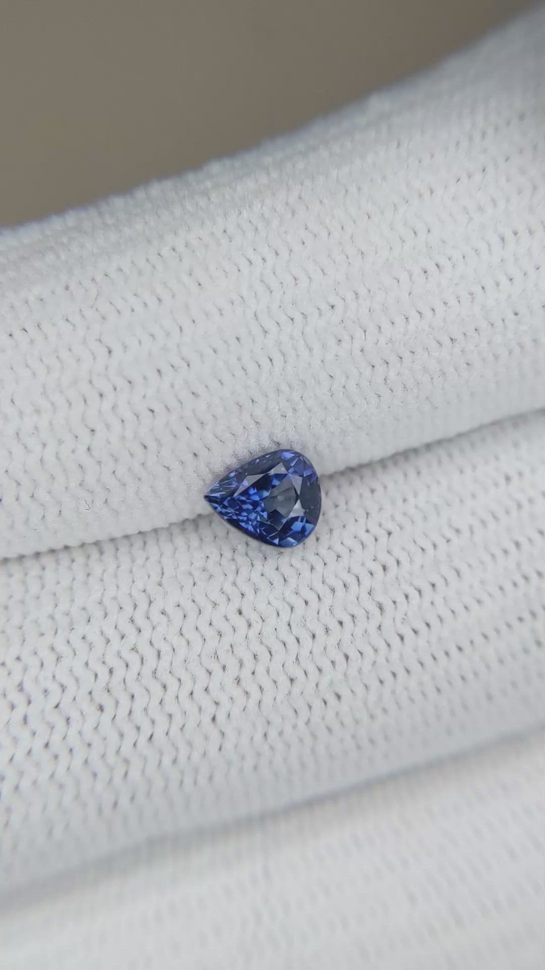 0.79 Ct. Blue Sapphire from Ceylon (Sri Lanka) Size Video