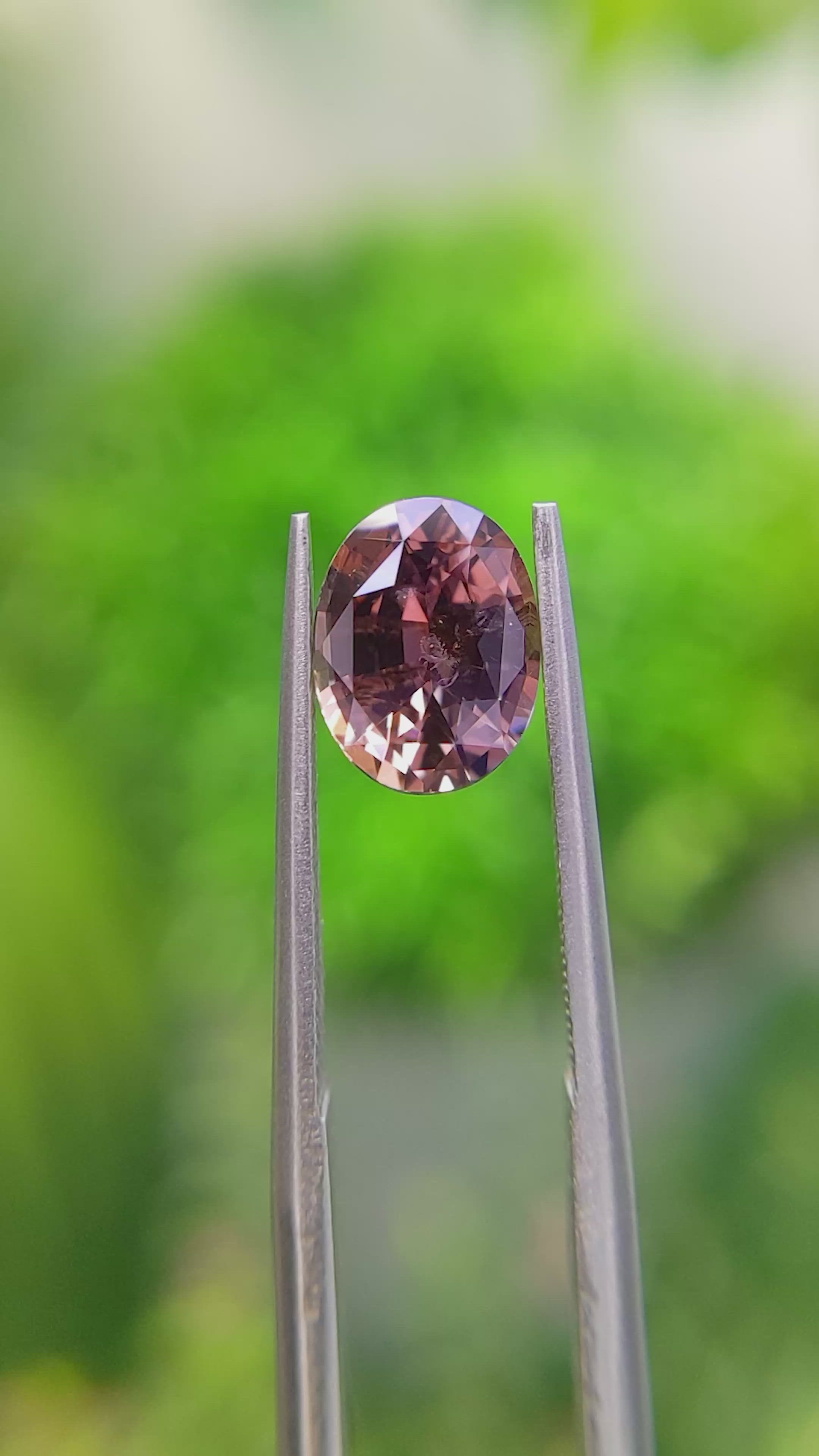 2.35 Ct. Brown Sapphire from Madagascar Size Video
