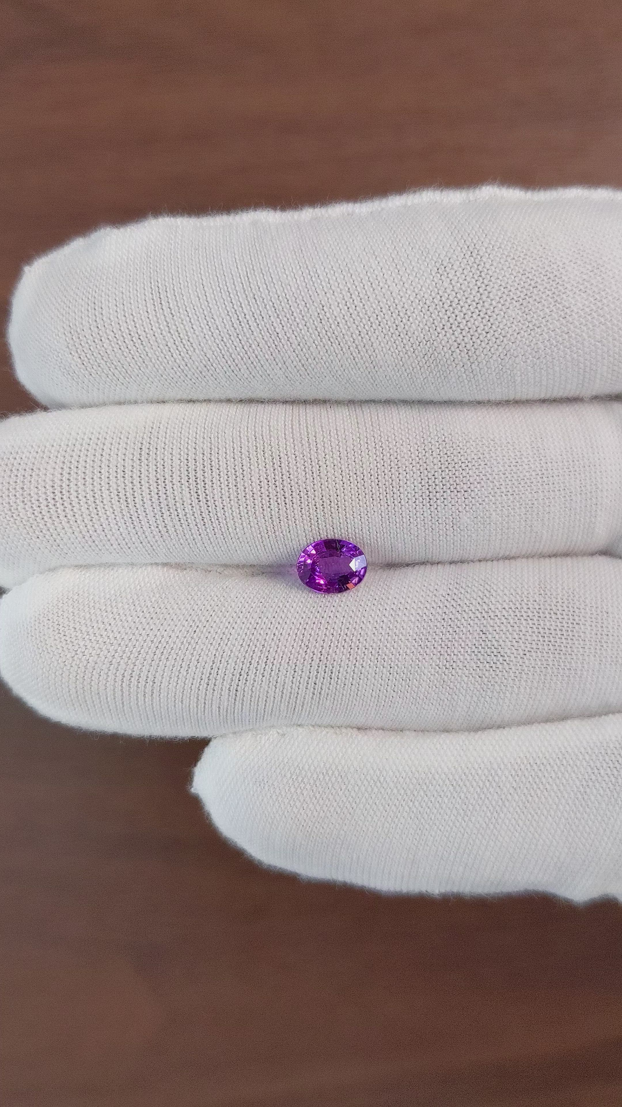 1.09 Ct. Purple Sapphire from Tanzania Size Video