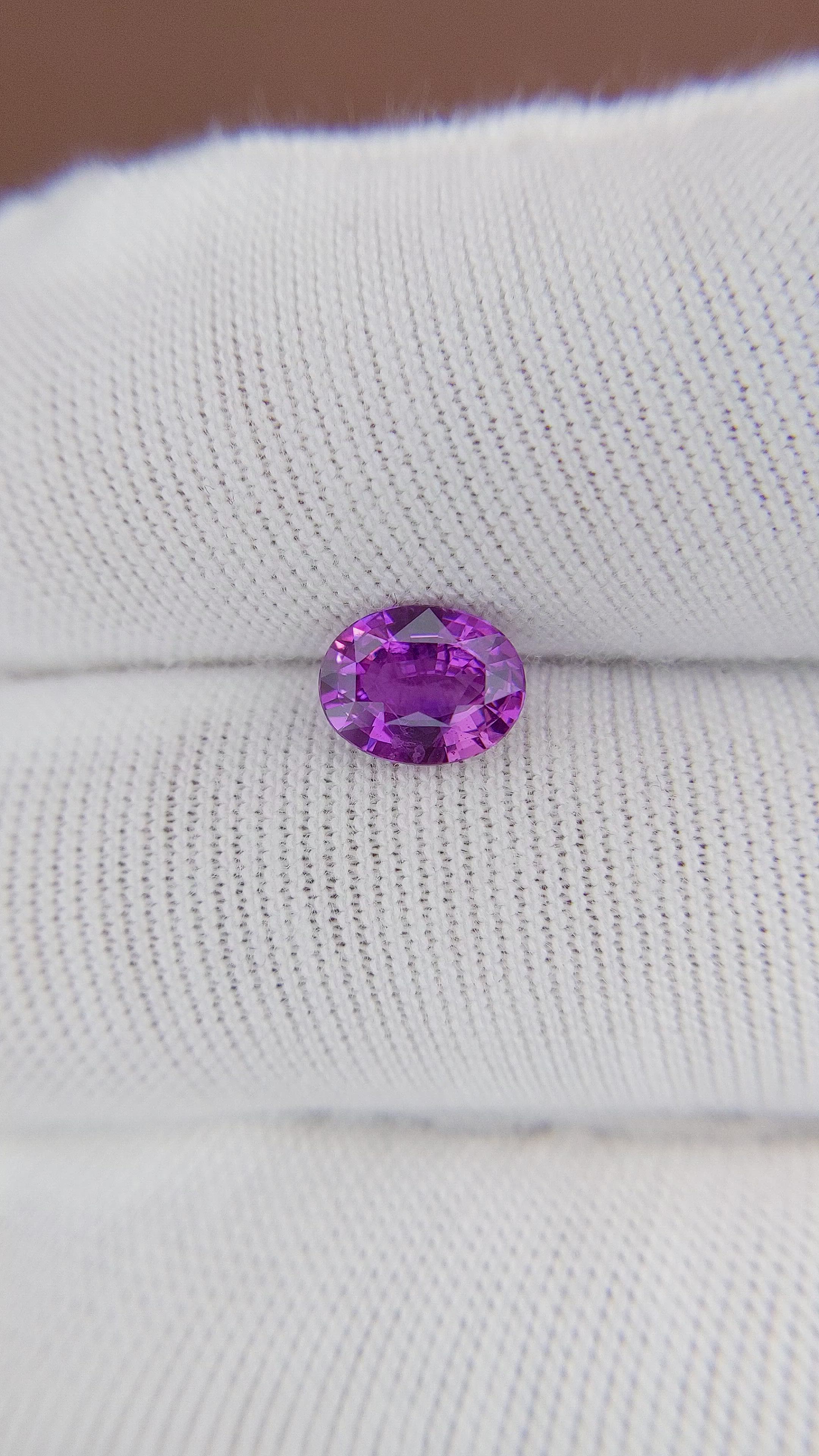 1.09 Ct. Purple Sapphire from Tanzania Size Video