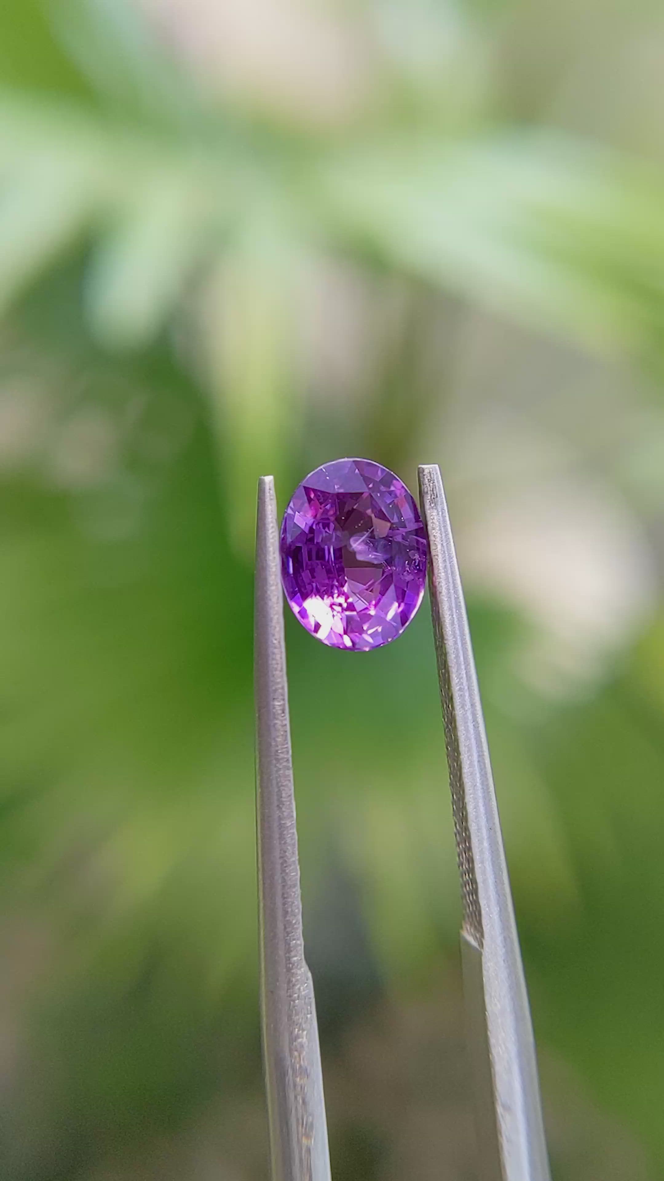1.09 Ct. Purple Sapphire from Tanzania Size Video